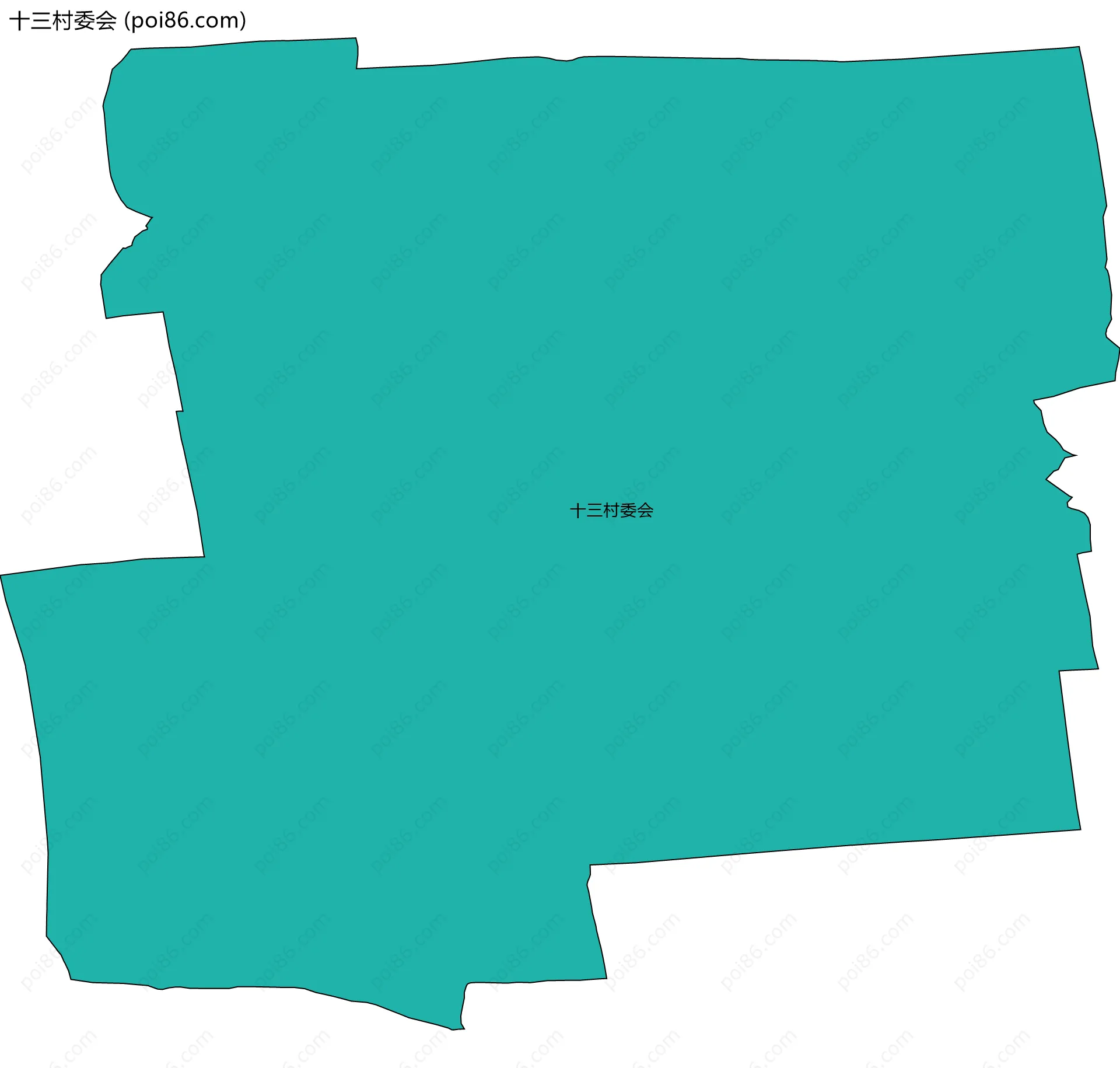 十三村委会边界地图