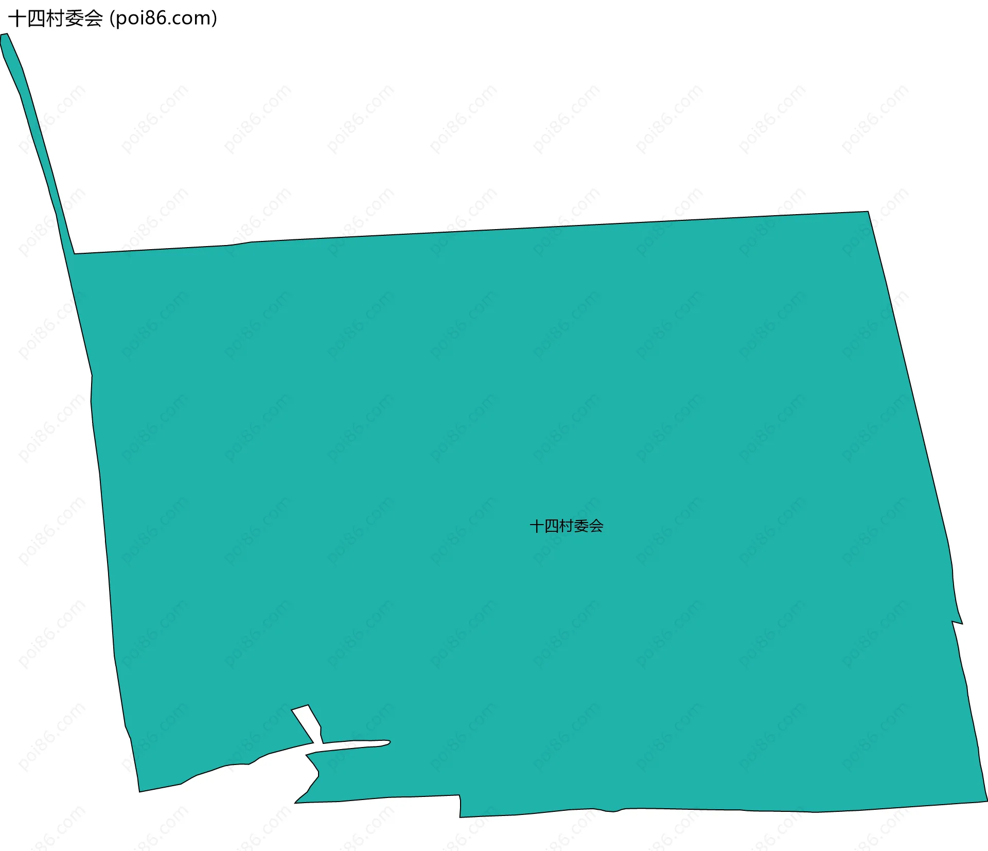 十四村委会边界地图