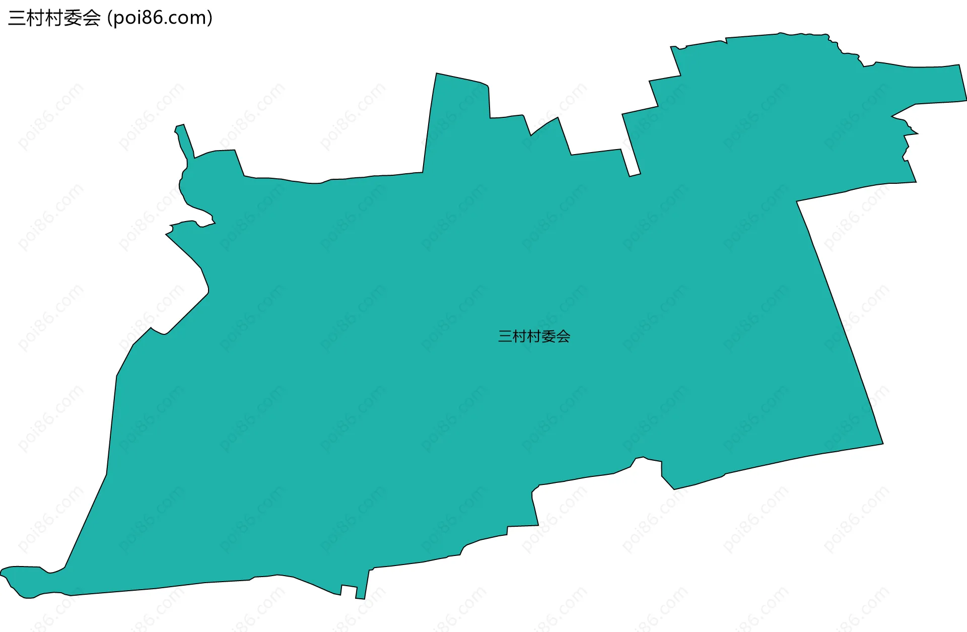 三村村委会边界地图