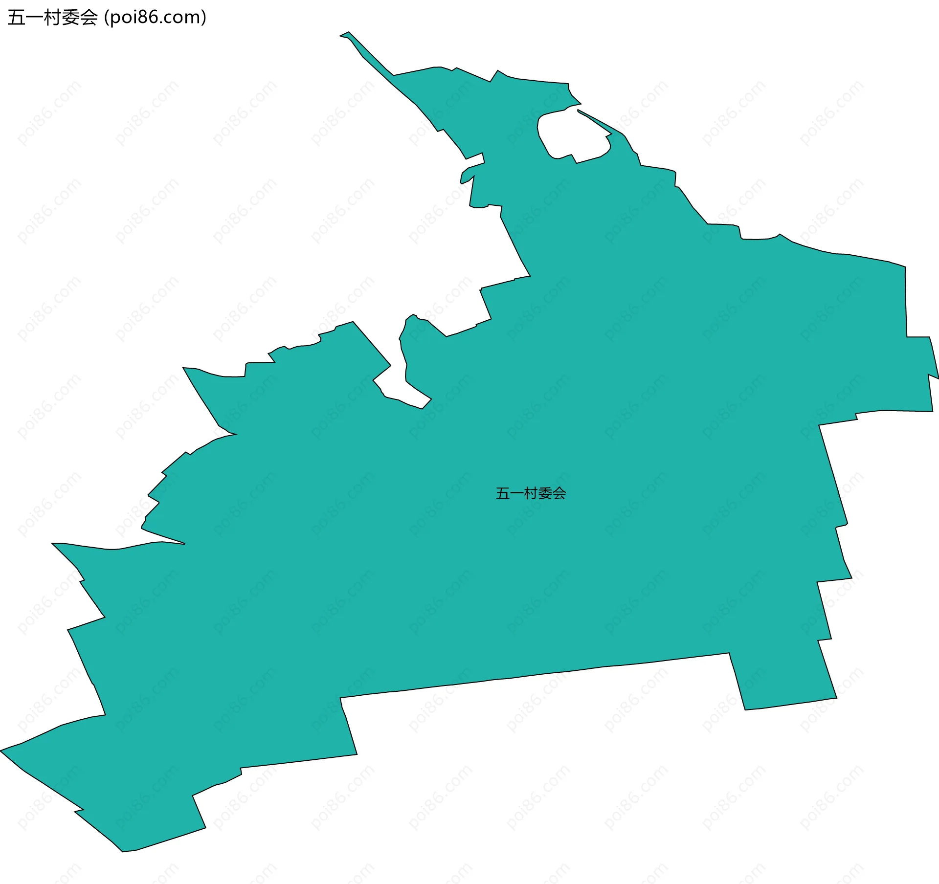 五一村委会边界地图