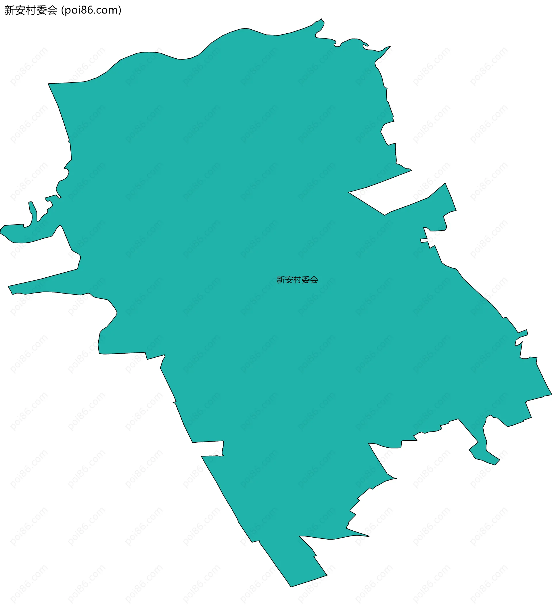 新安村委会边界地图