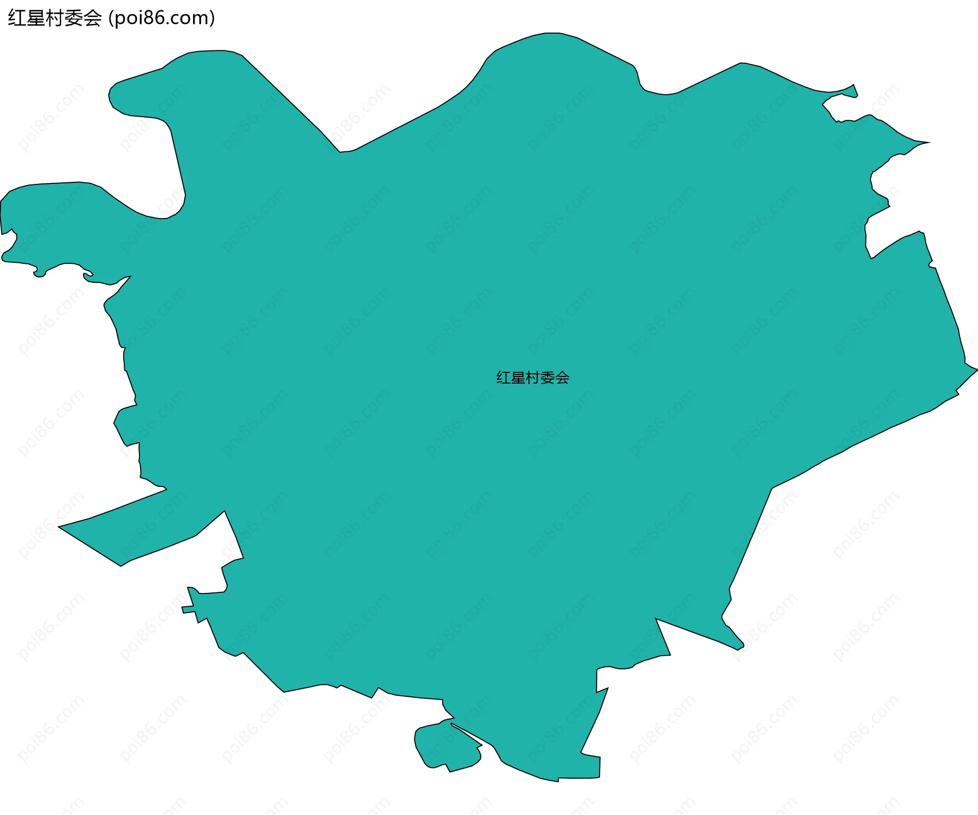 红星村委会边界地图