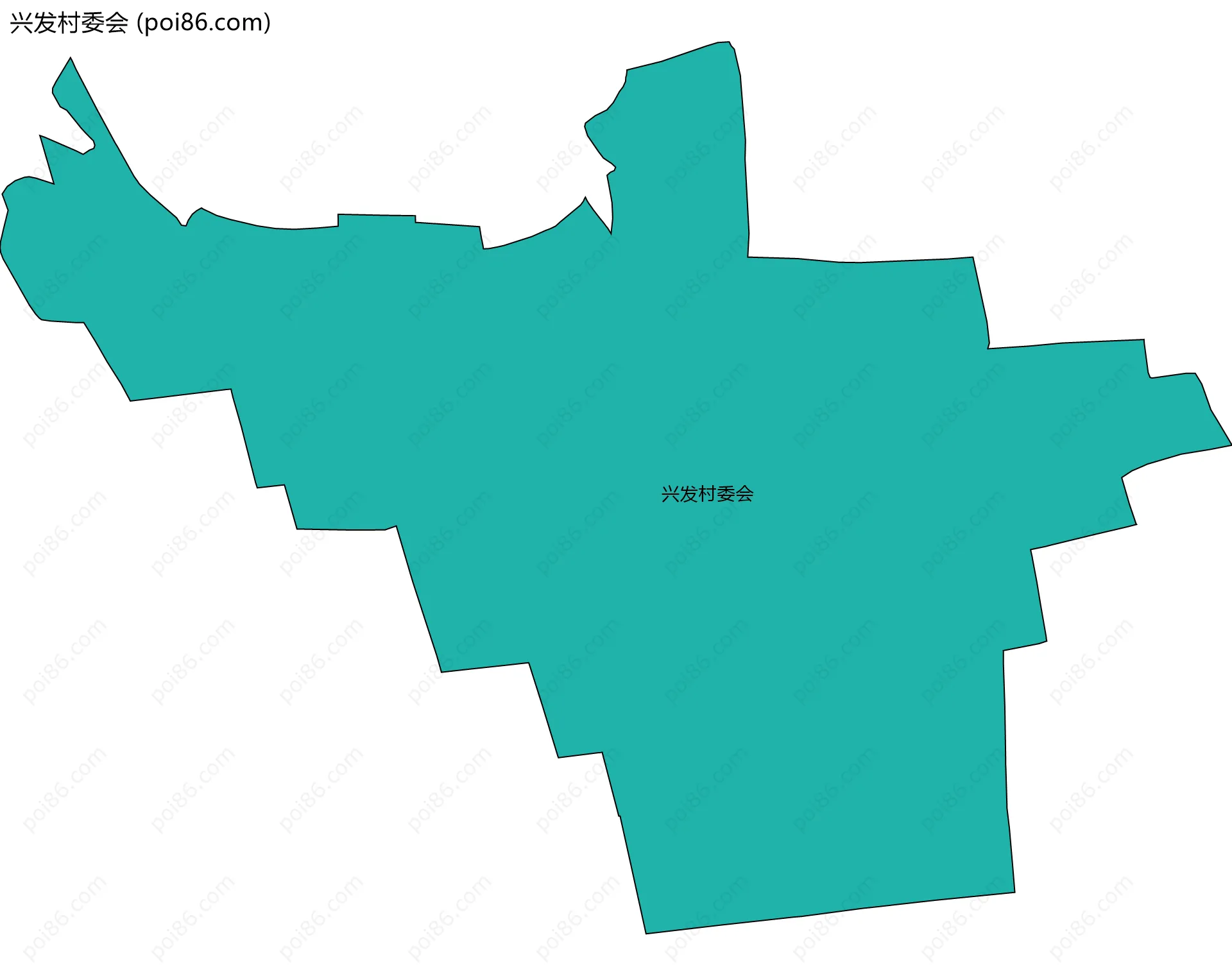 兴发村委会边界地图