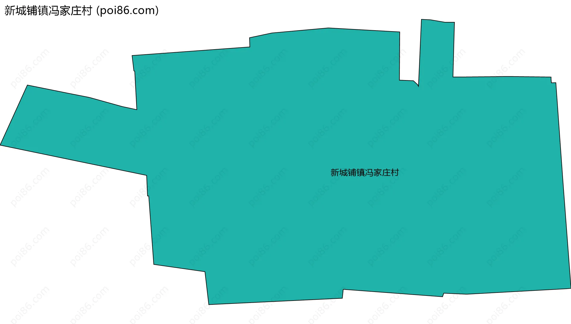 新城铺镇冯家庄村边界地图
