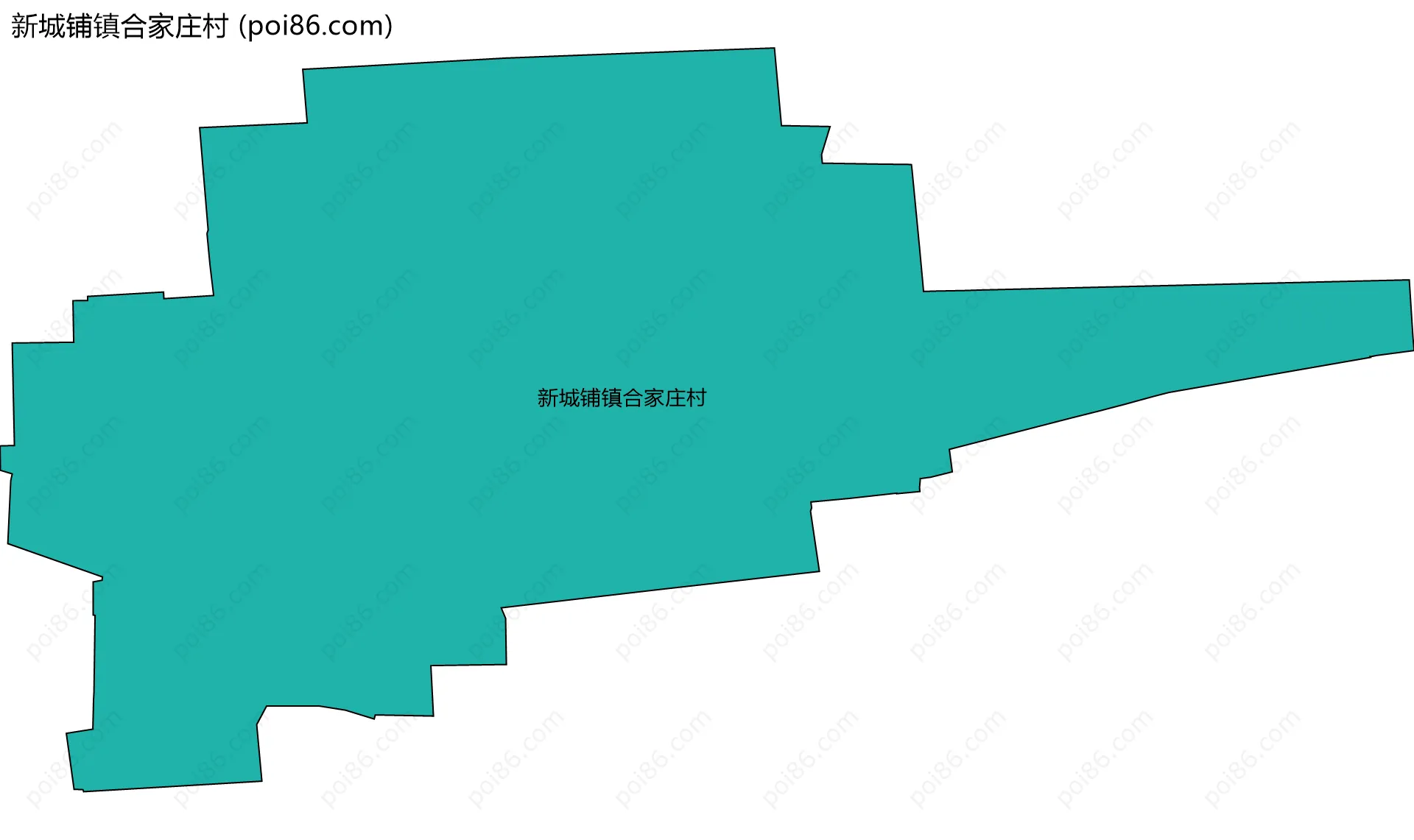 新城铺镇合家庄村边界地图
