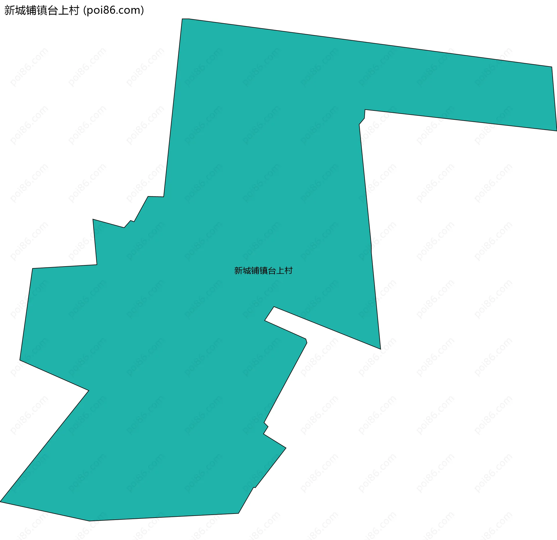 新城铺镇台上村边界地图