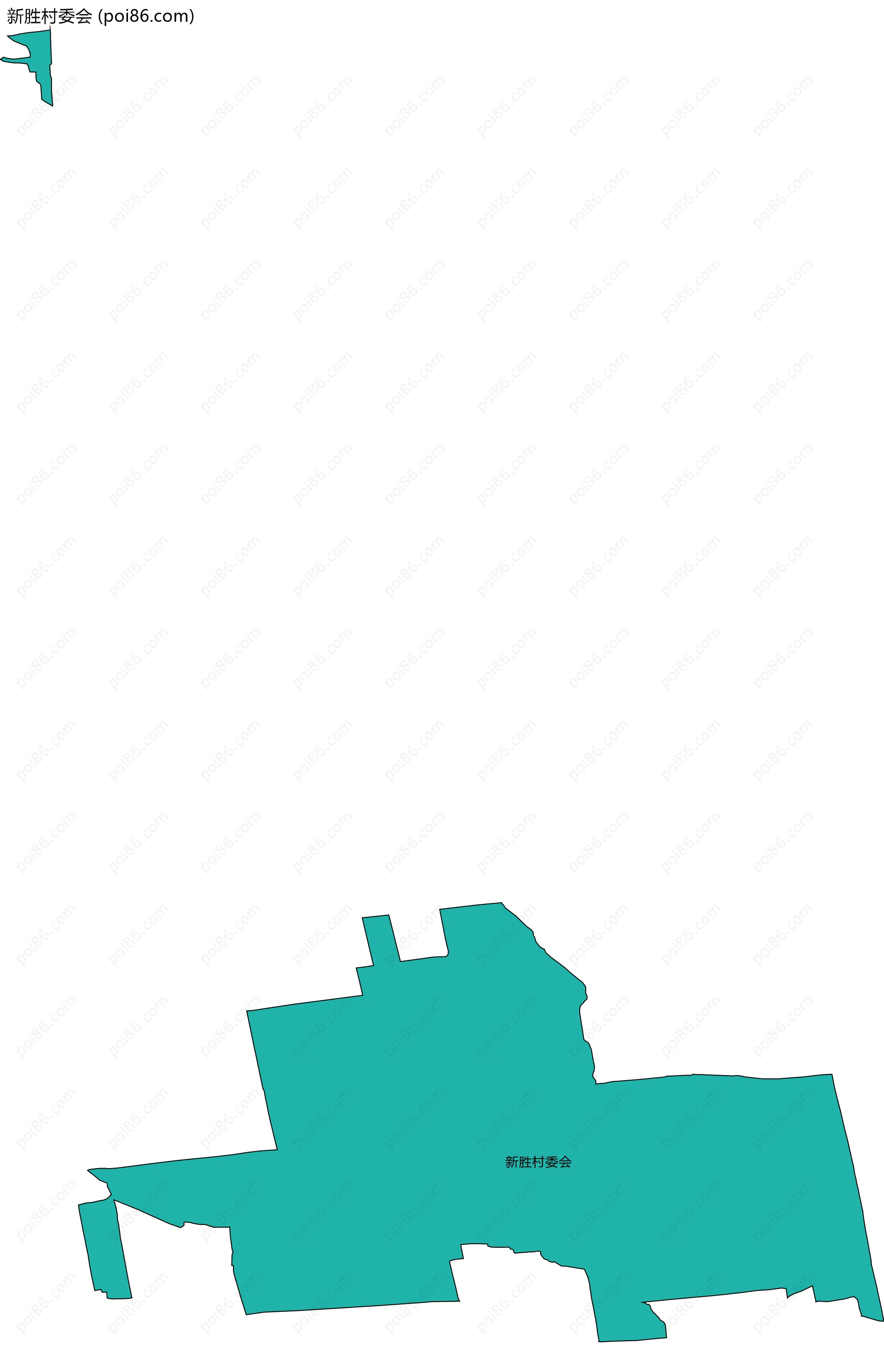 新胜村委会边界地图