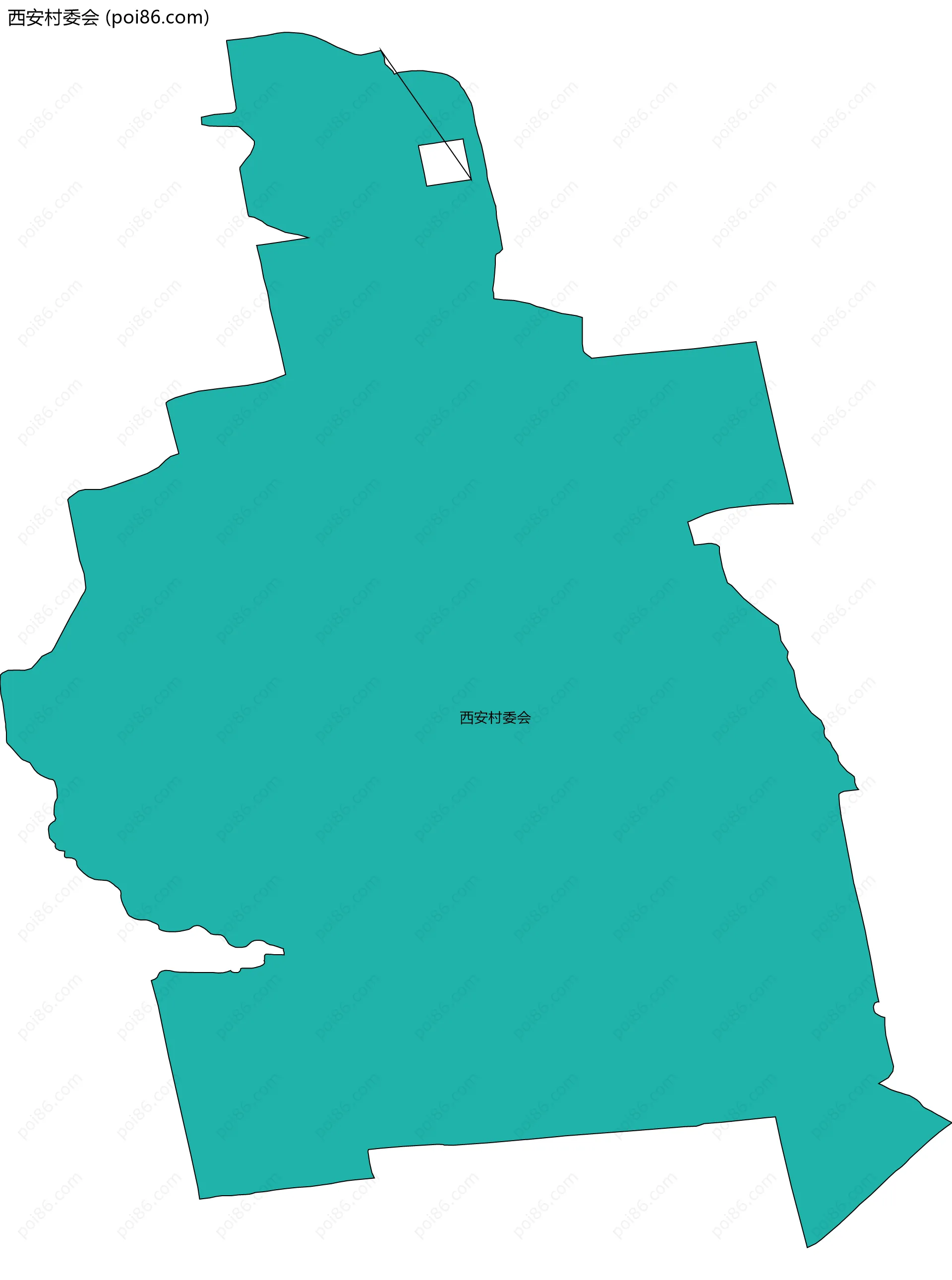 西安村委会边界地图