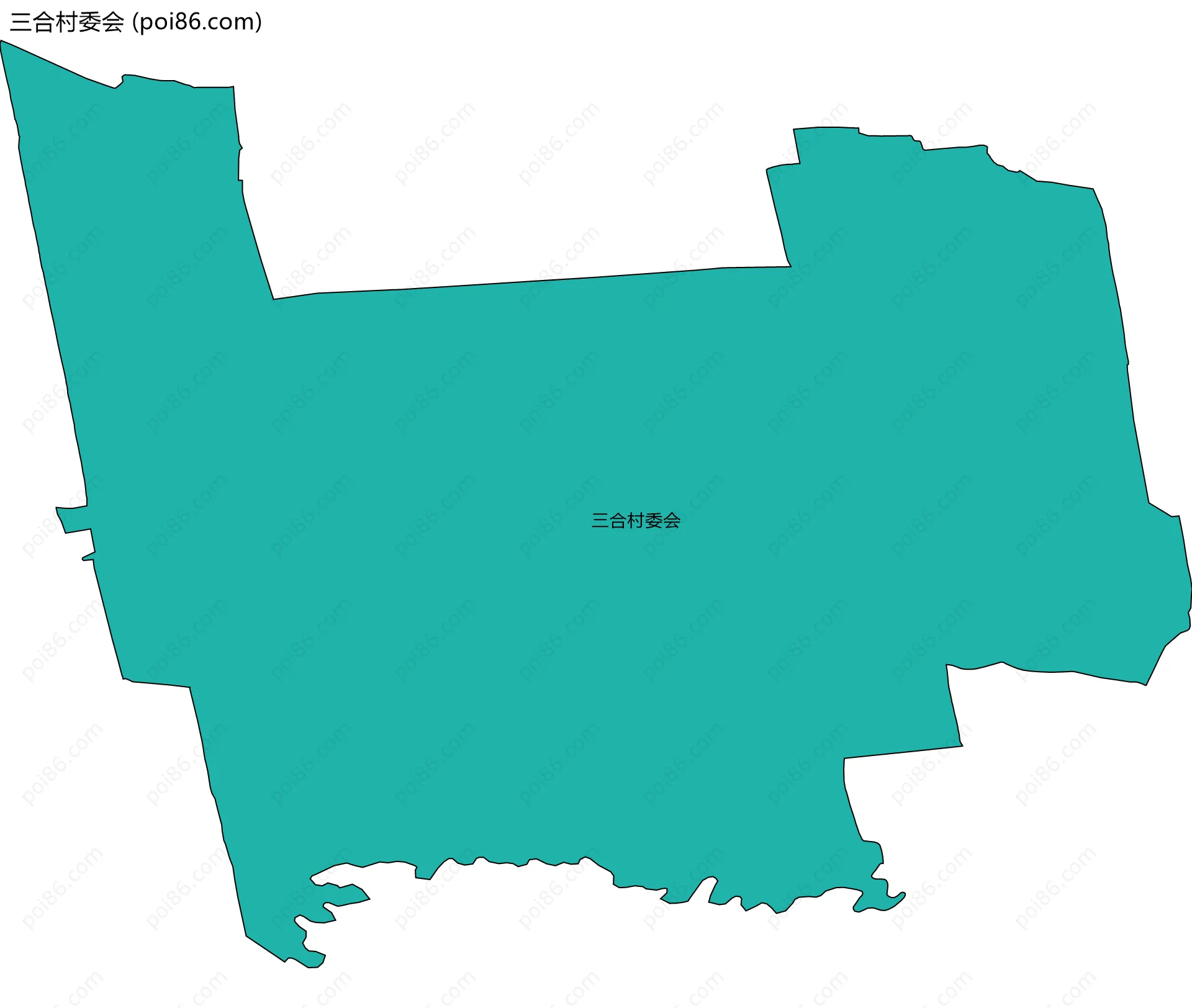 三合村委会边界地图