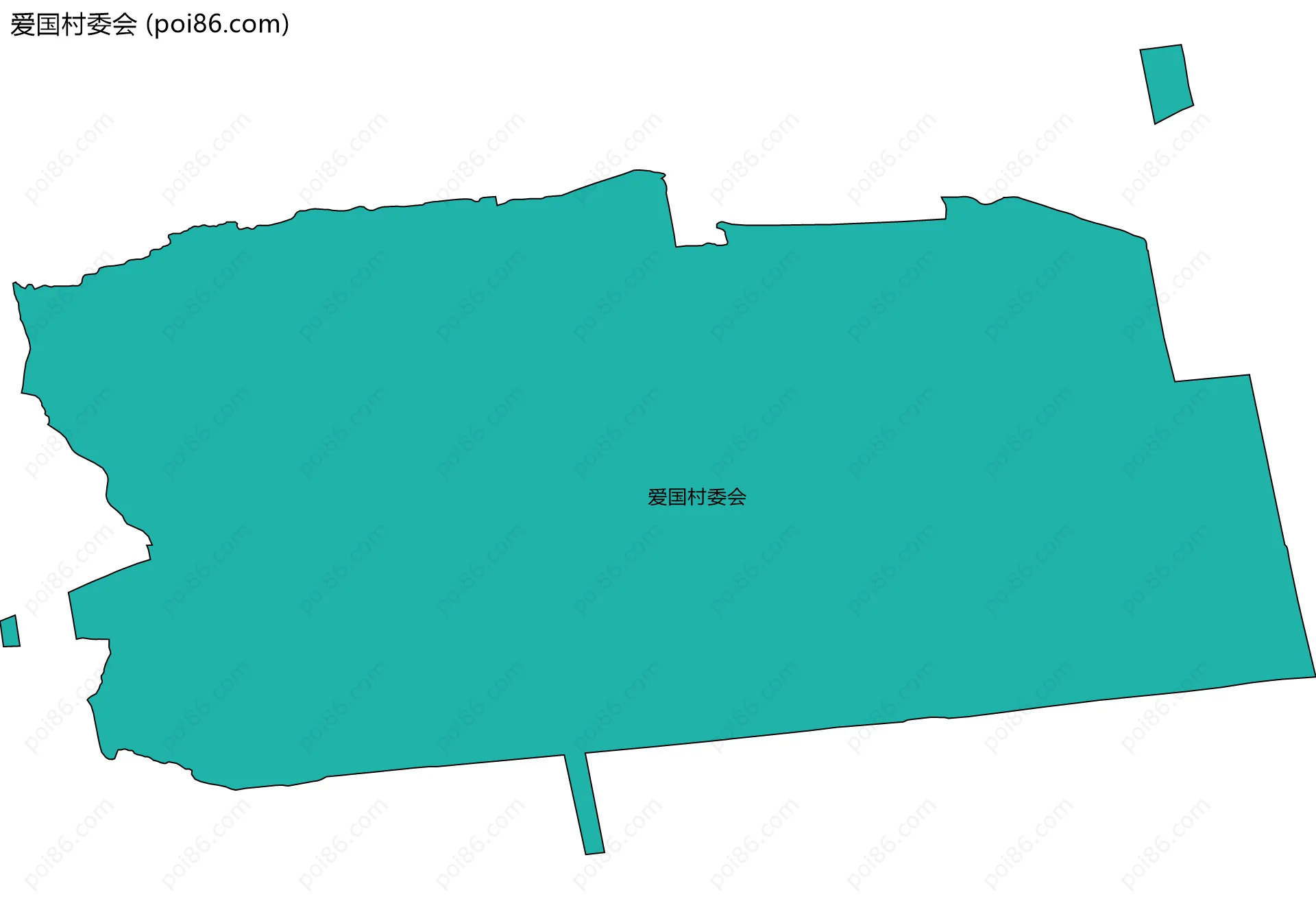 爱国村委会边界地图