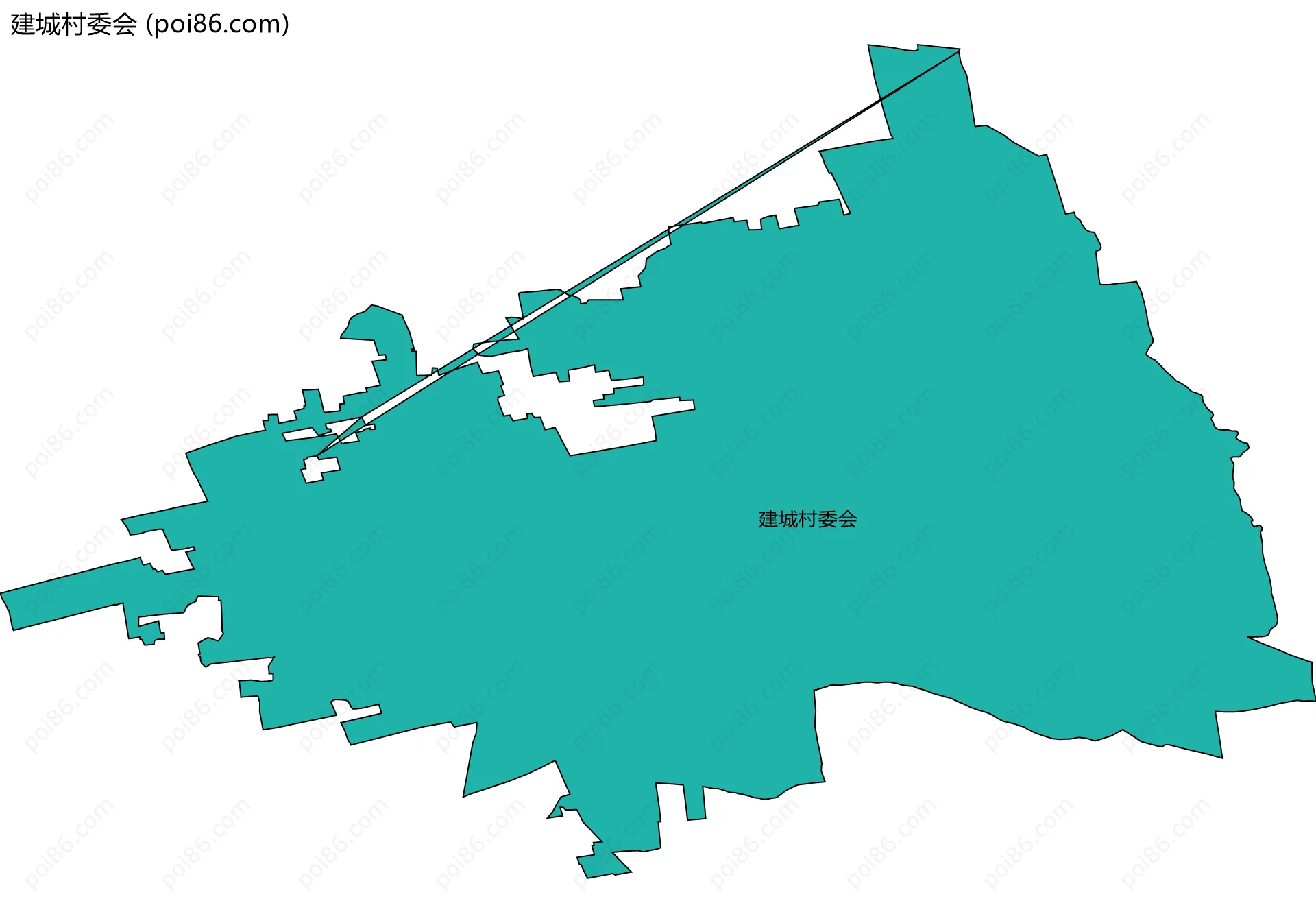 建城村委会边界地图