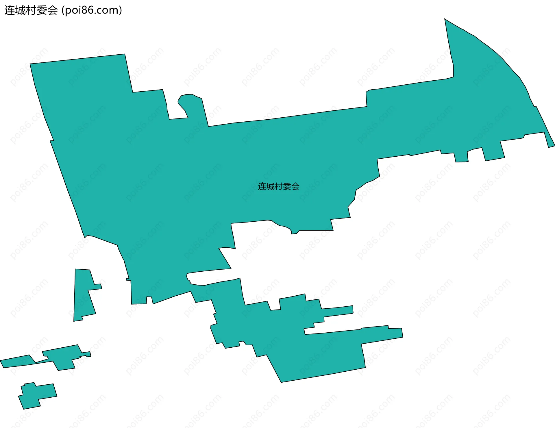 连城村委会边界地图