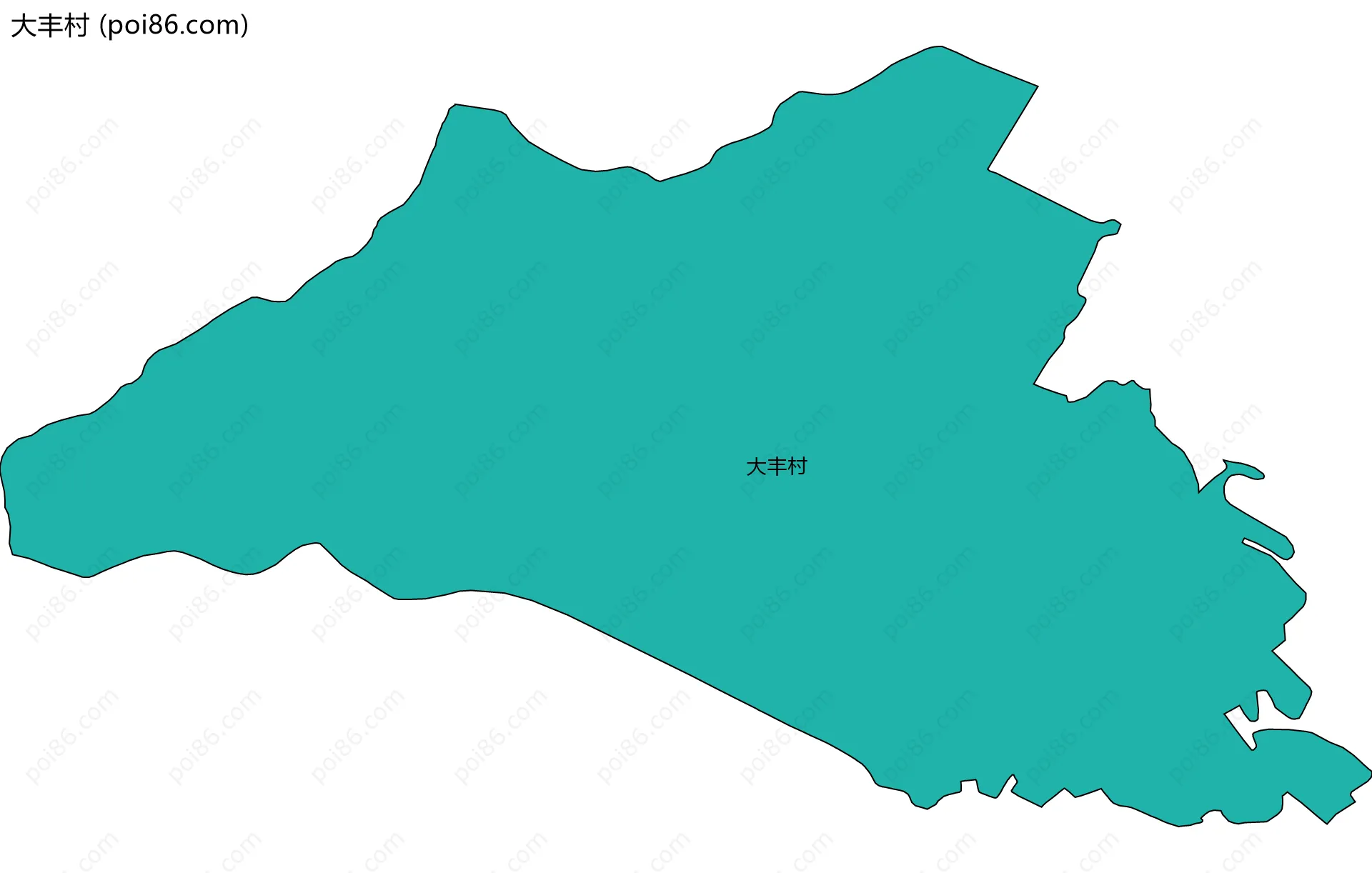 大丰村边界地图