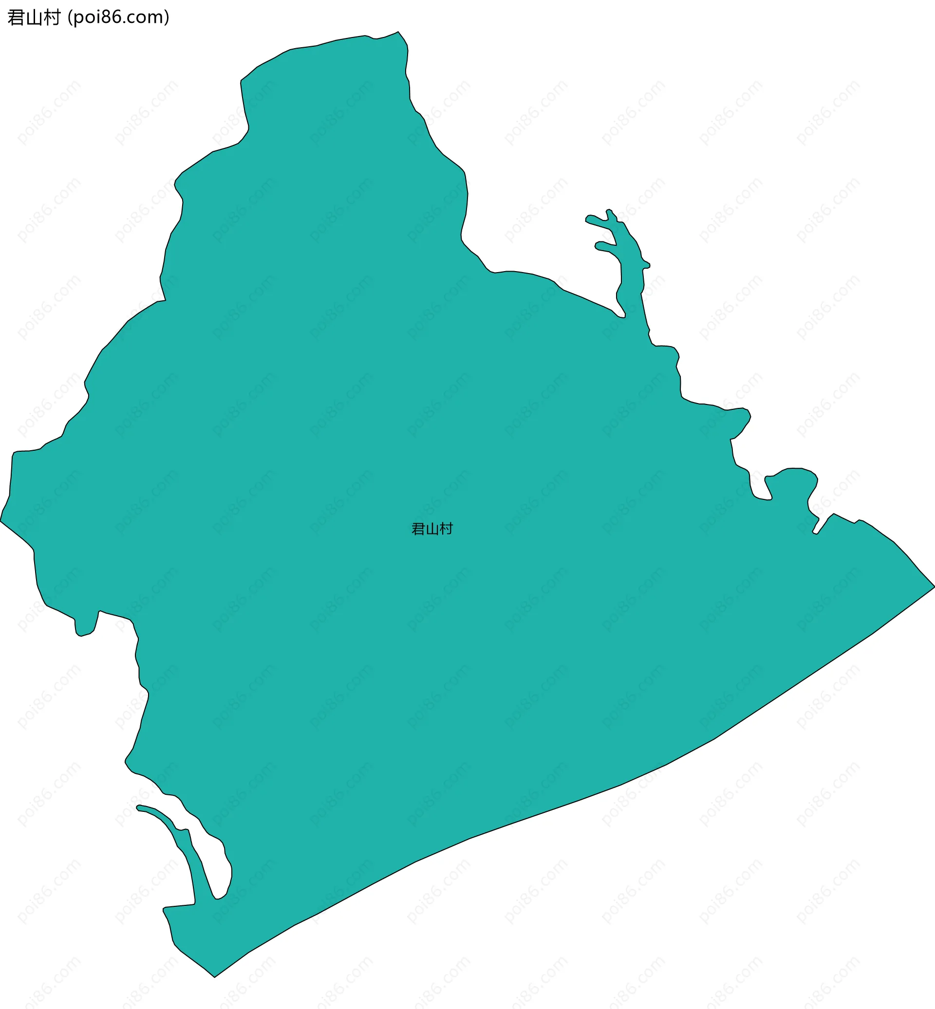 君山村边界地图