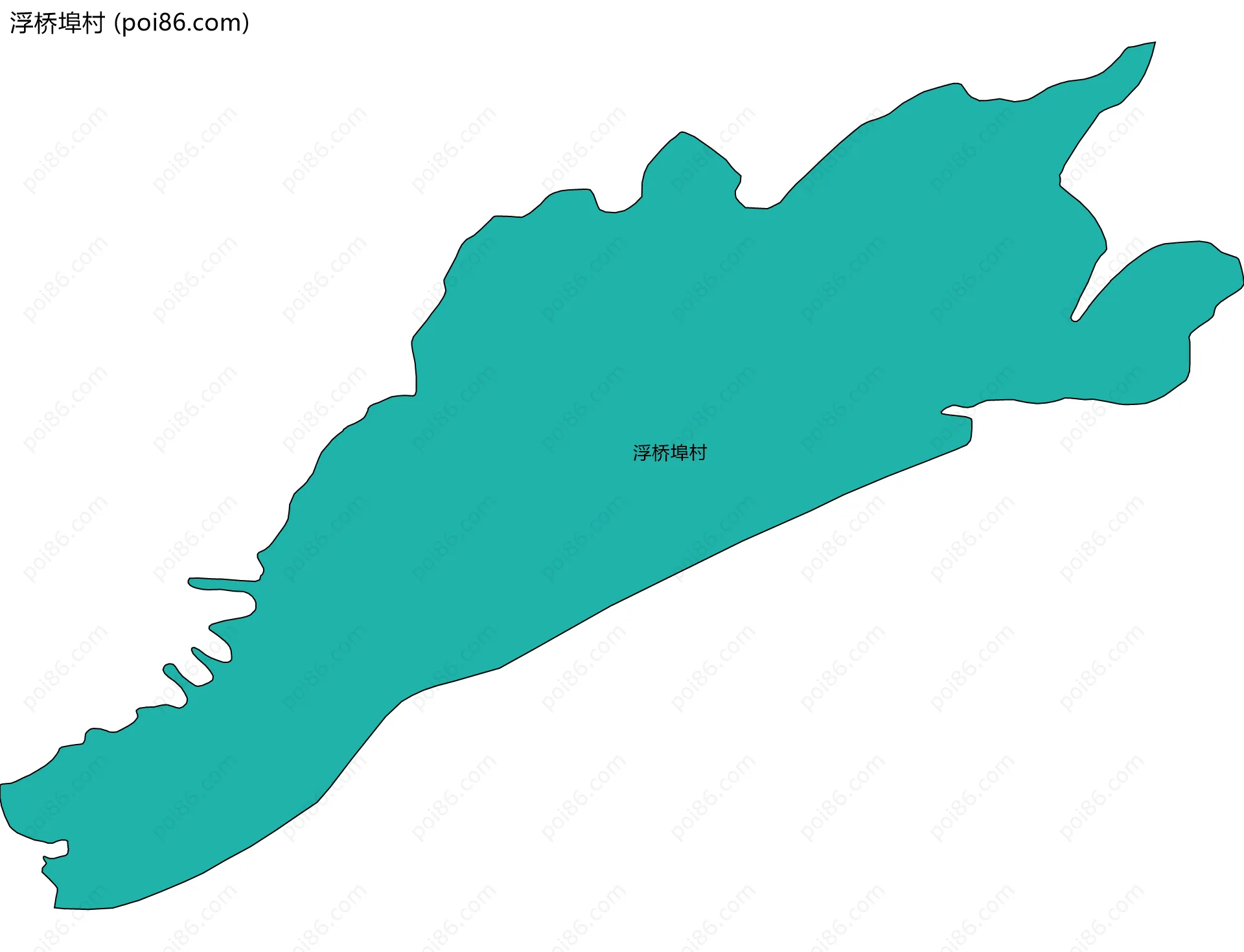 浮桥埠村边界地图