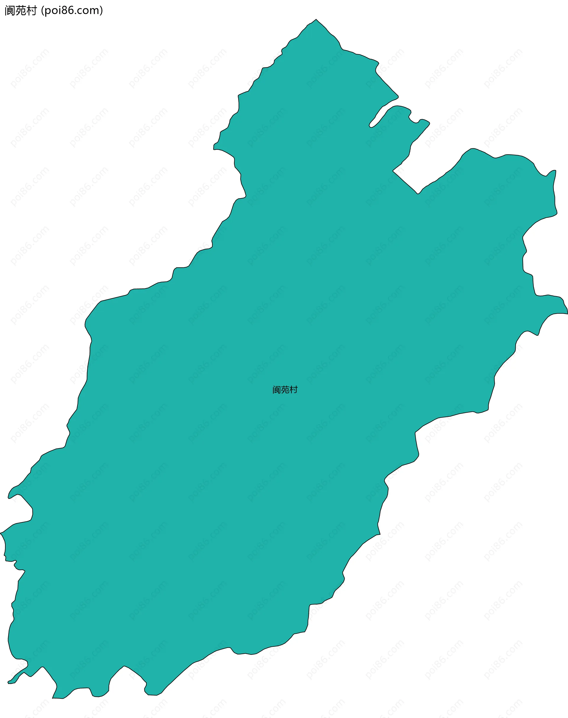 阆苑村边界地图