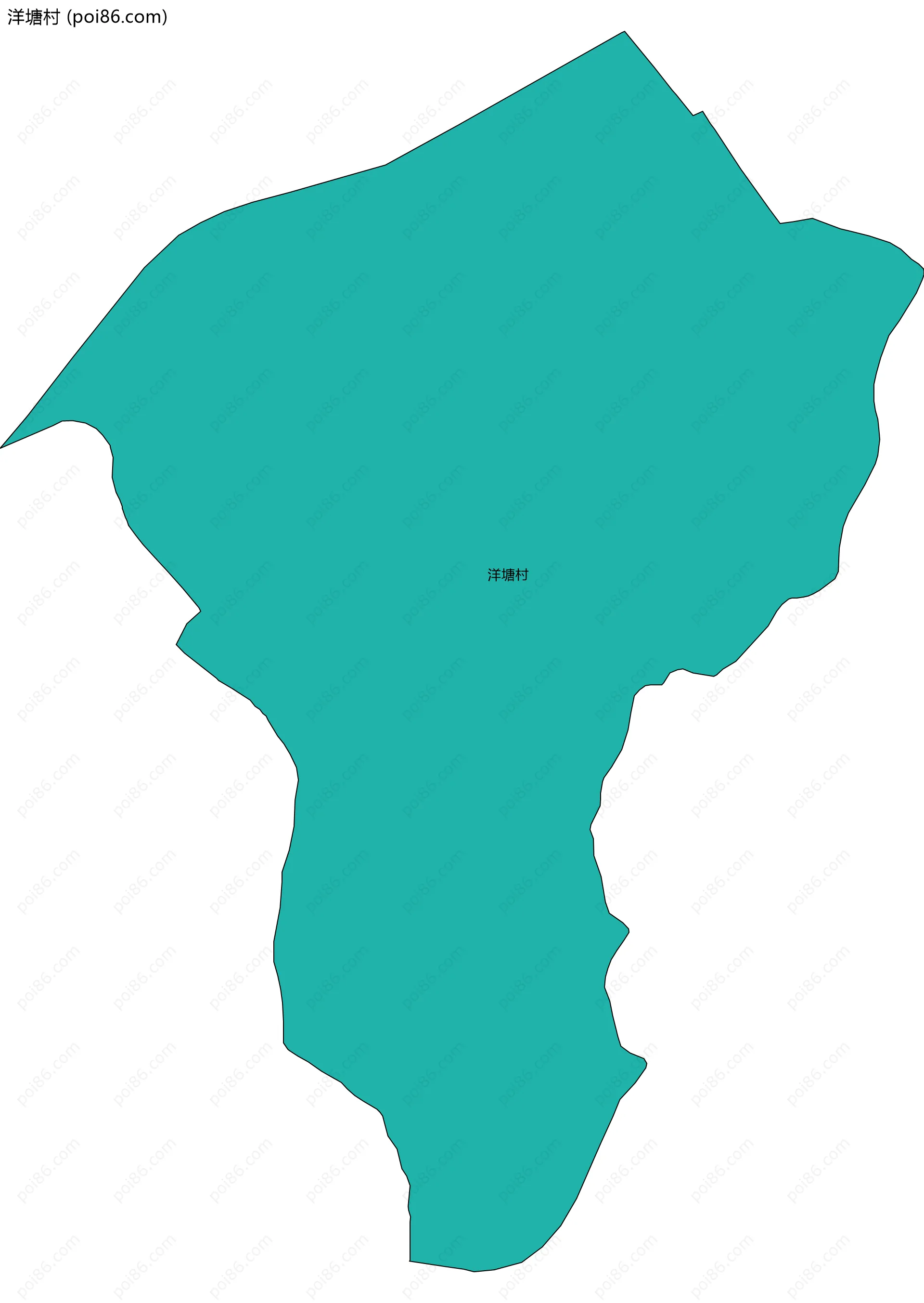 洋塘村边界地图