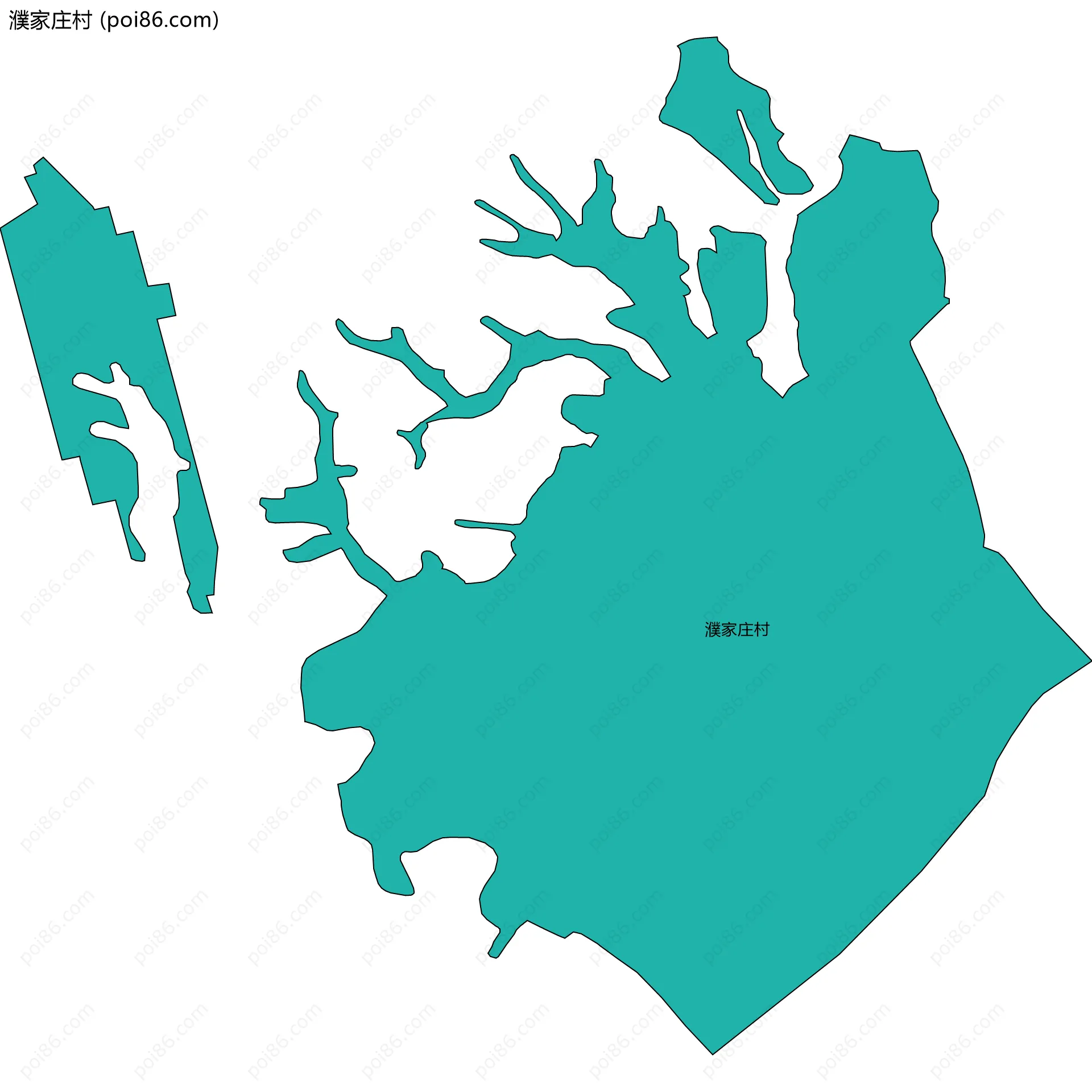 濮家庄村边界地图