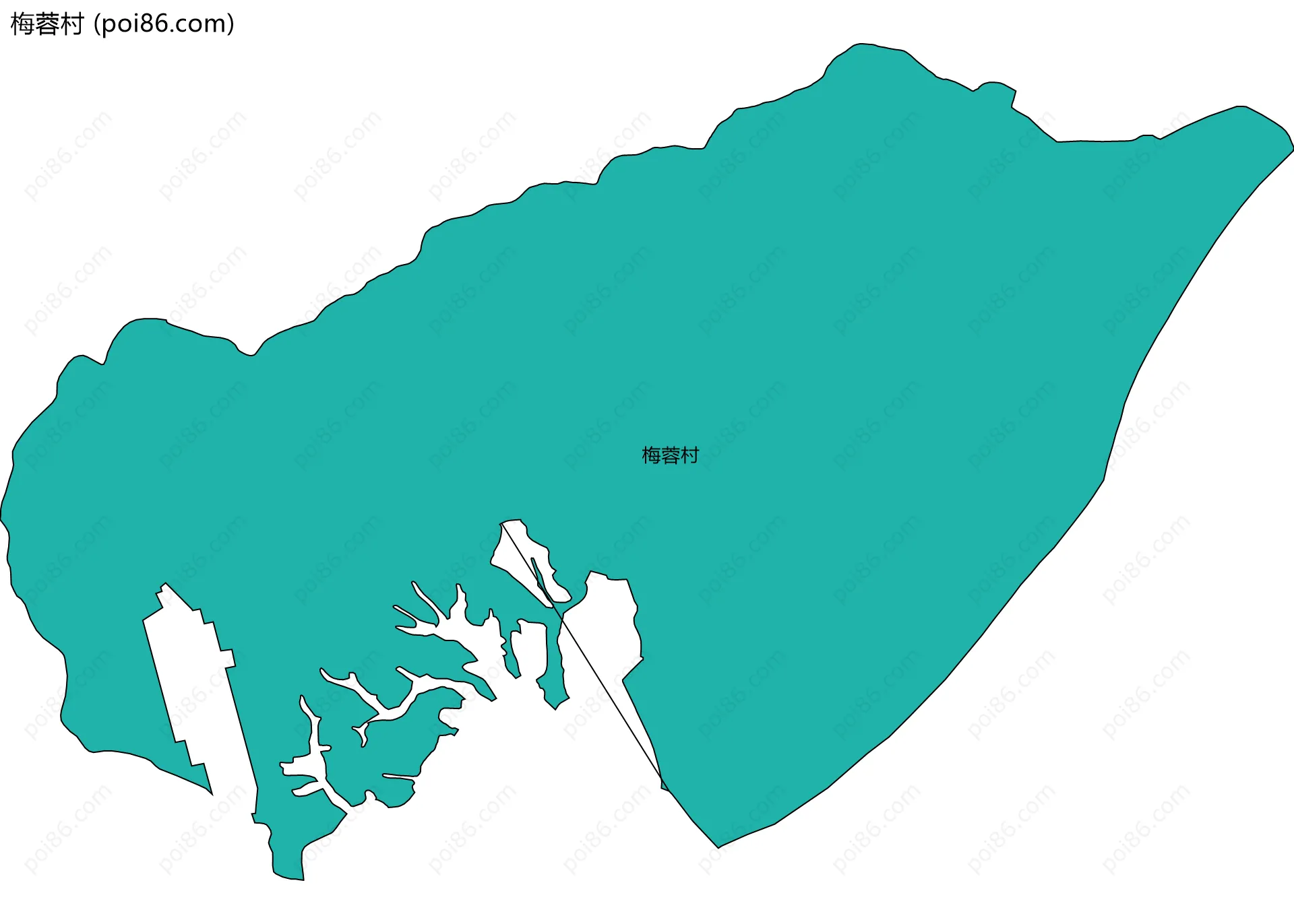 梅蓉村边界地图