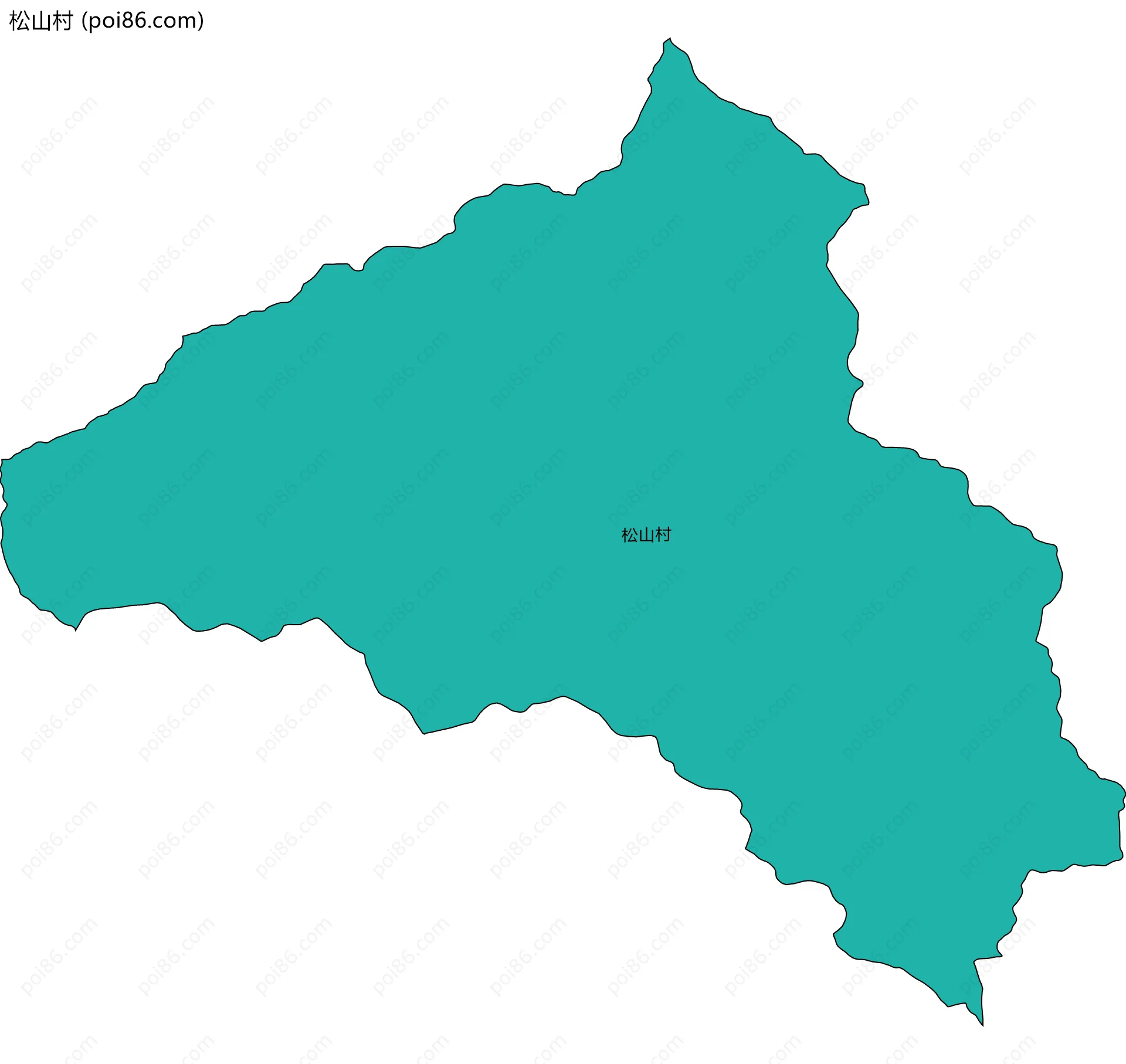 松山村边界地图