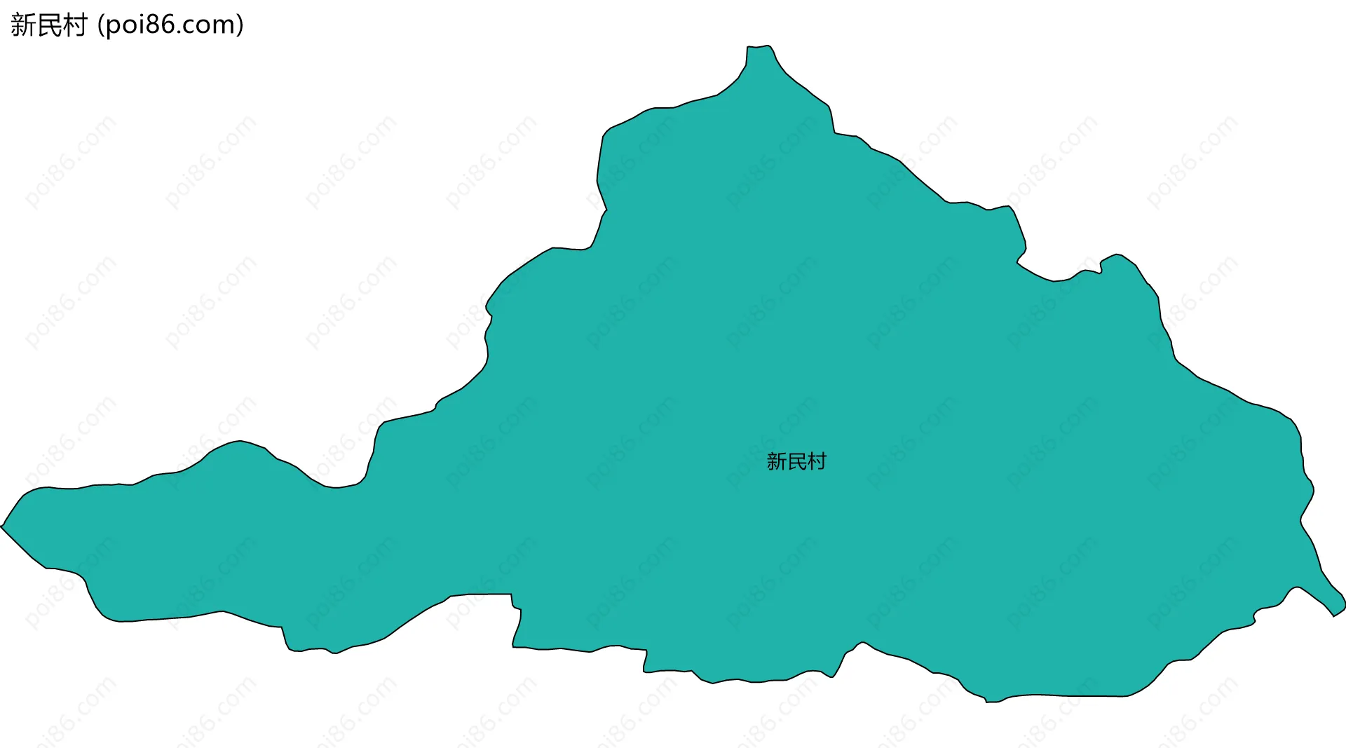 新民村边界地图