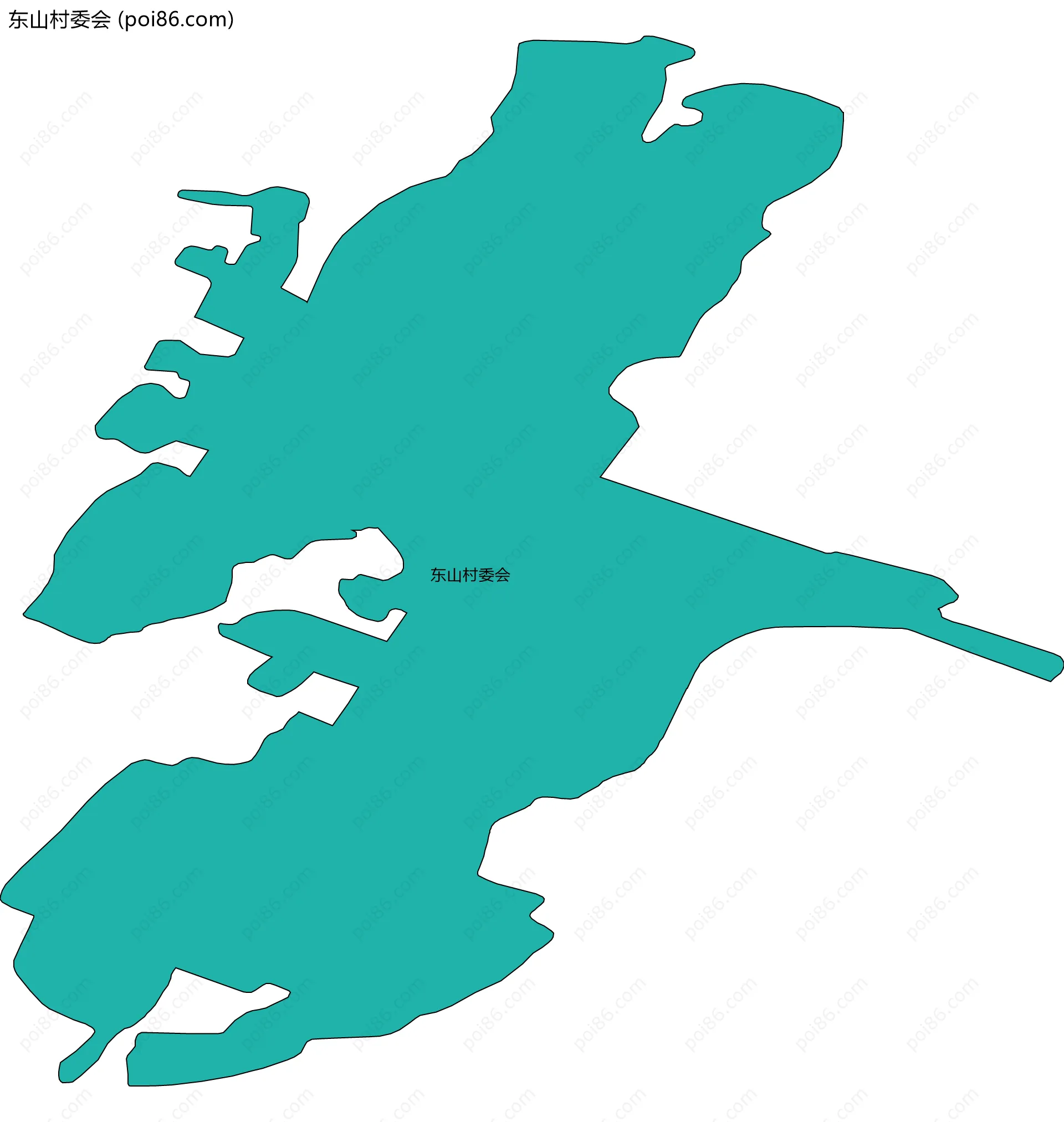 东山村委会边界地图