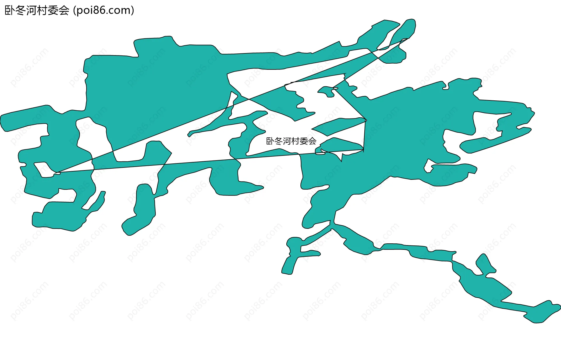 卧冬河村委会边界地图