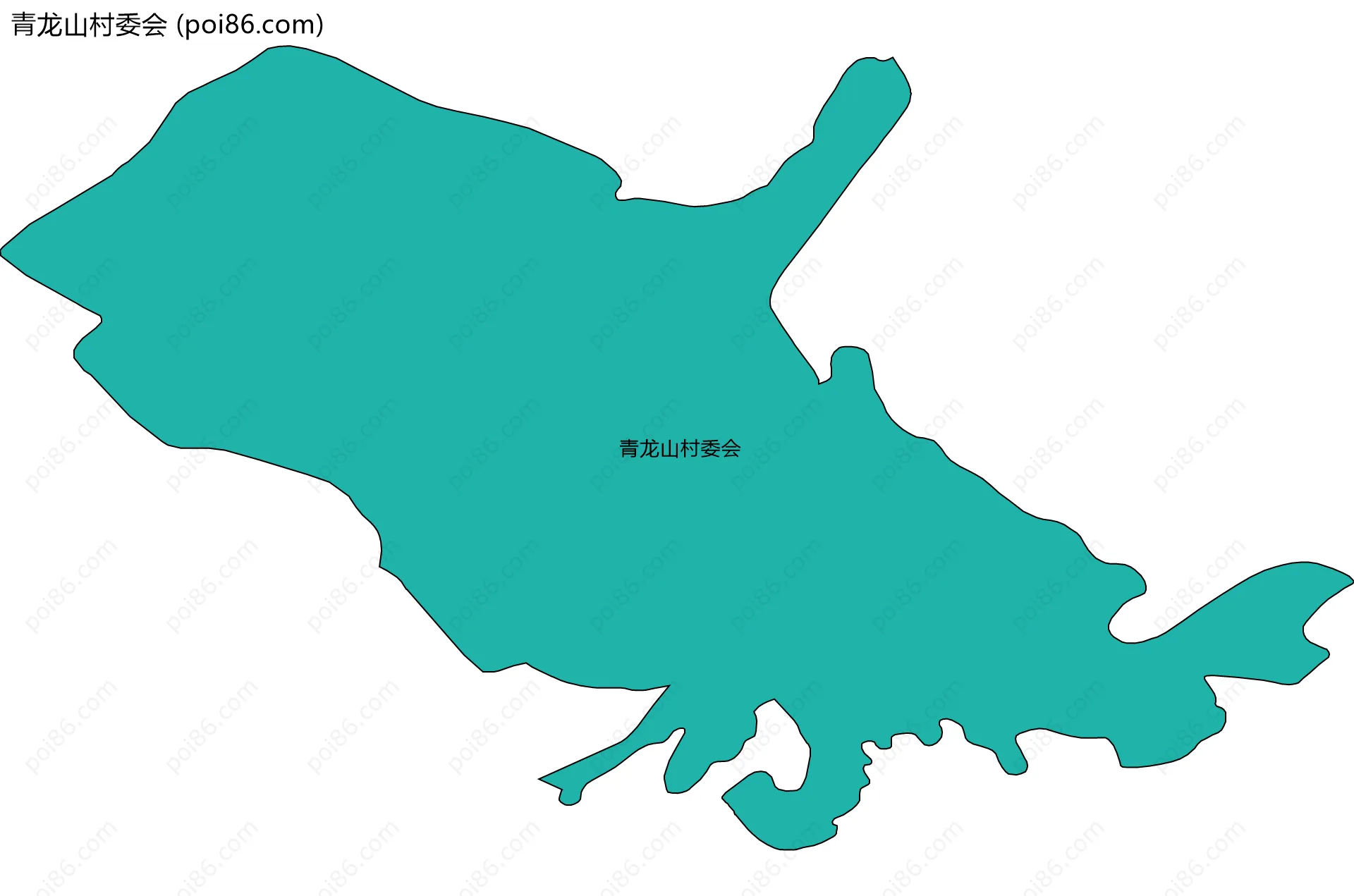 青龙山村委会边界地图