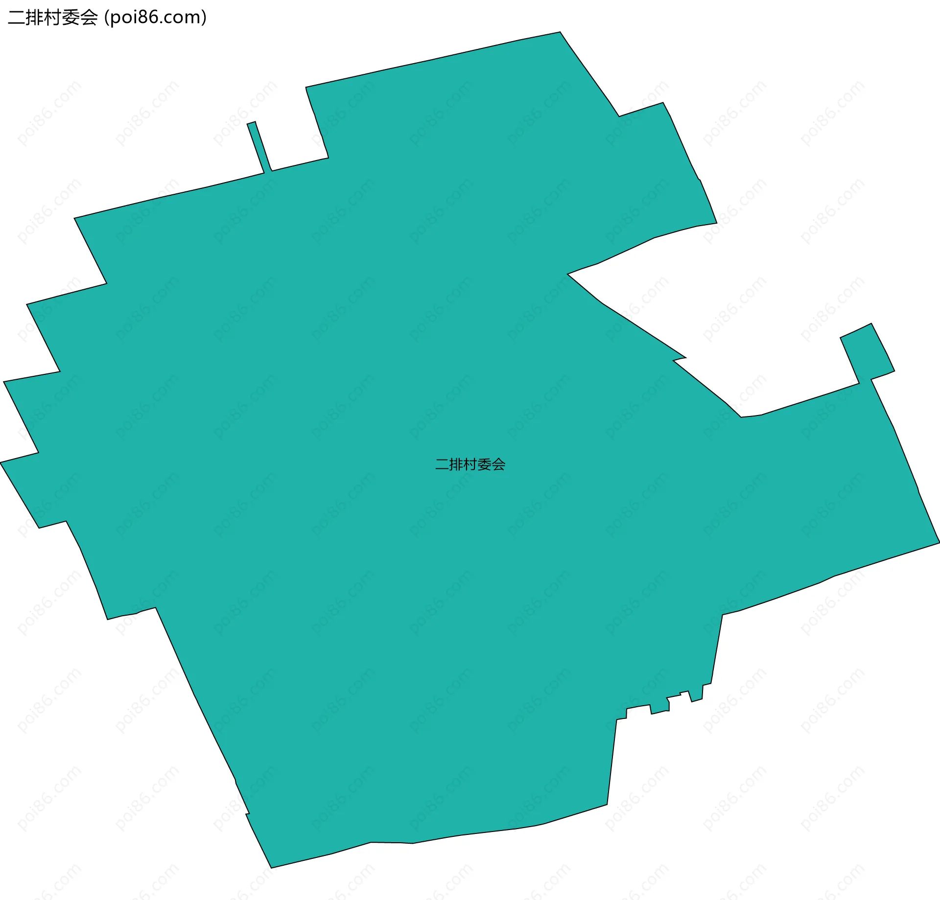 二排村委会边界地图