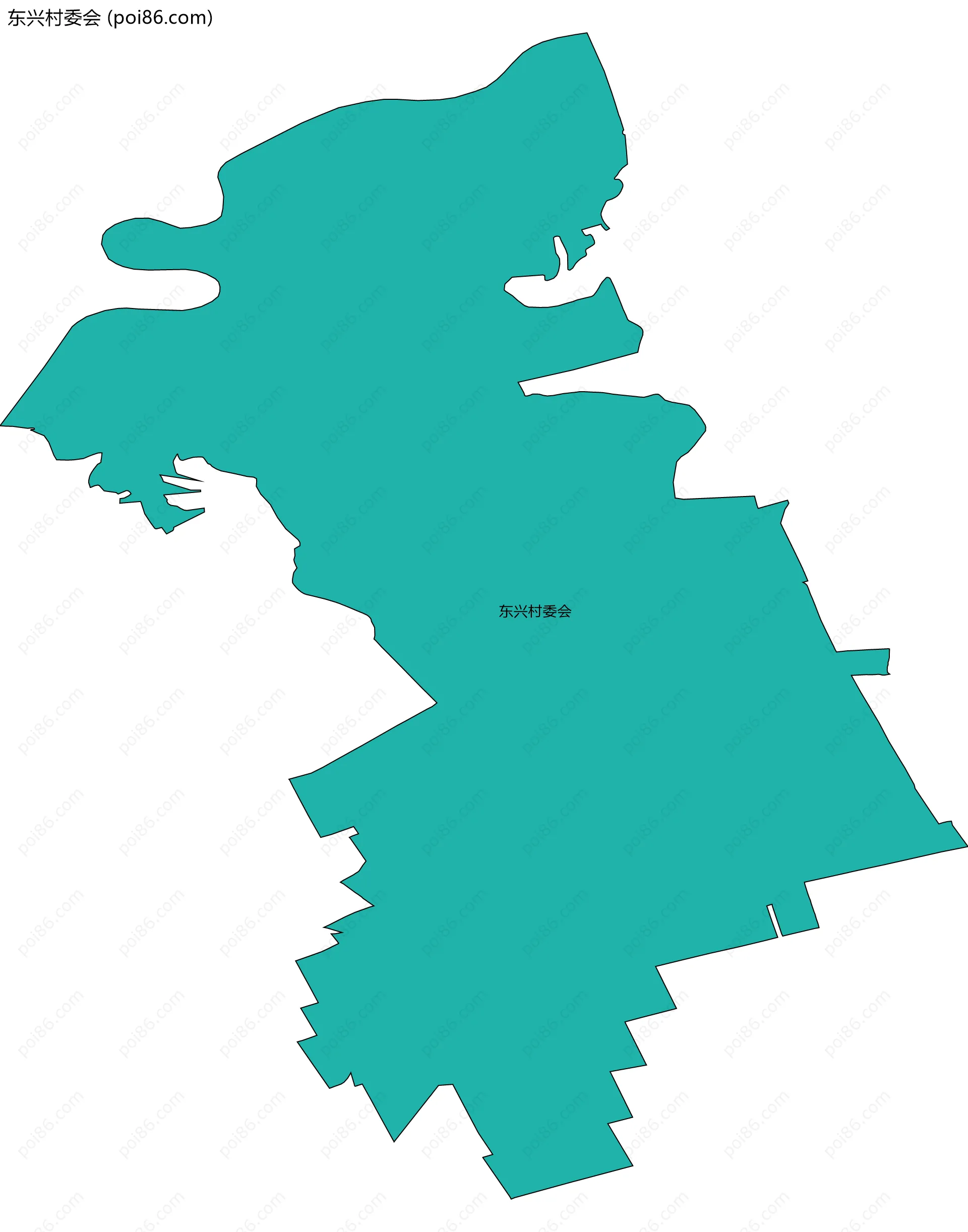 东兴村委会边界地图