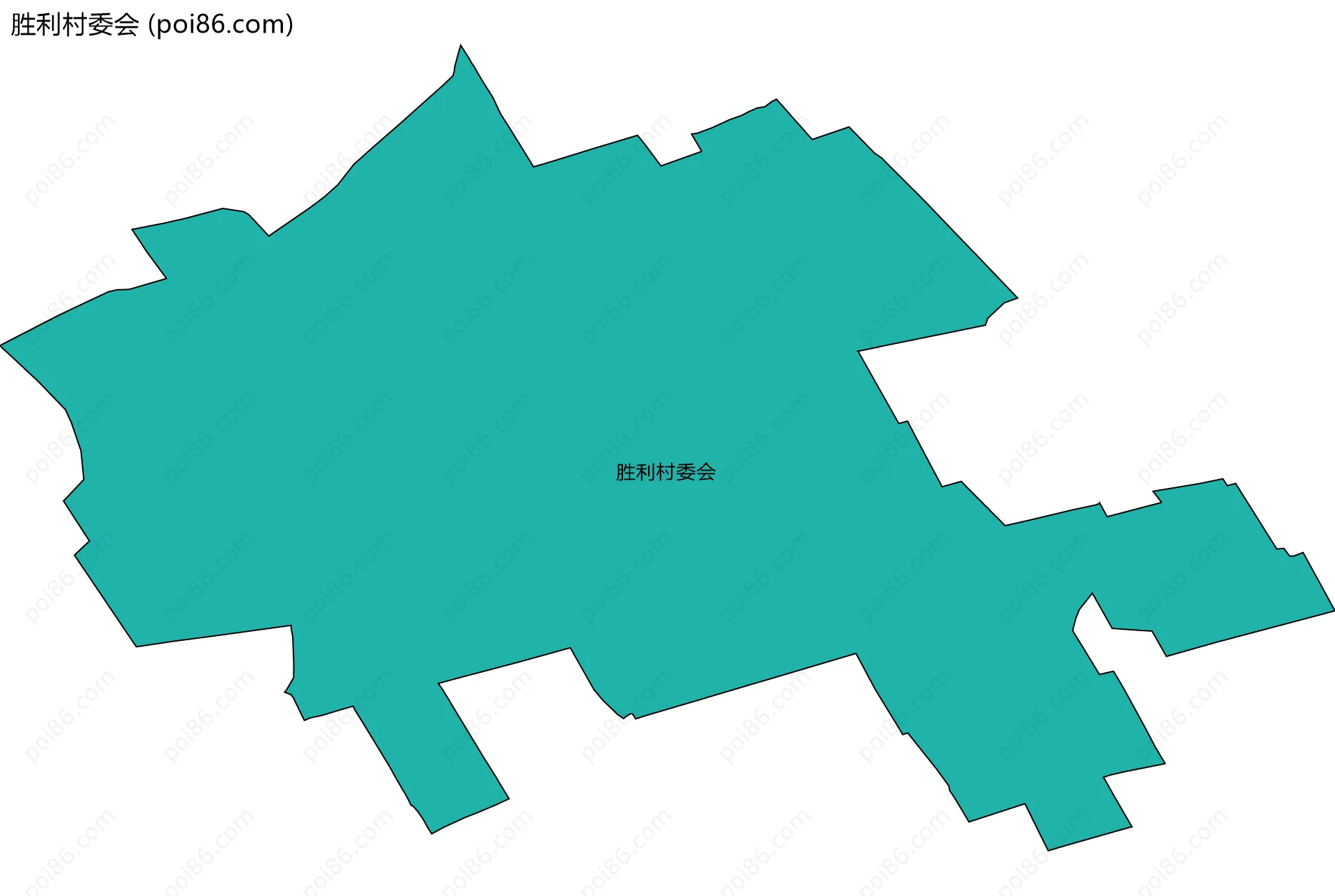 胜利村委会边界地图
