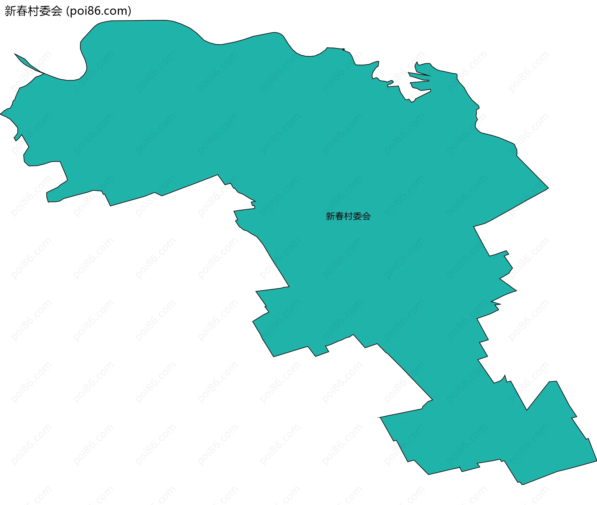 新春村委会边界地图