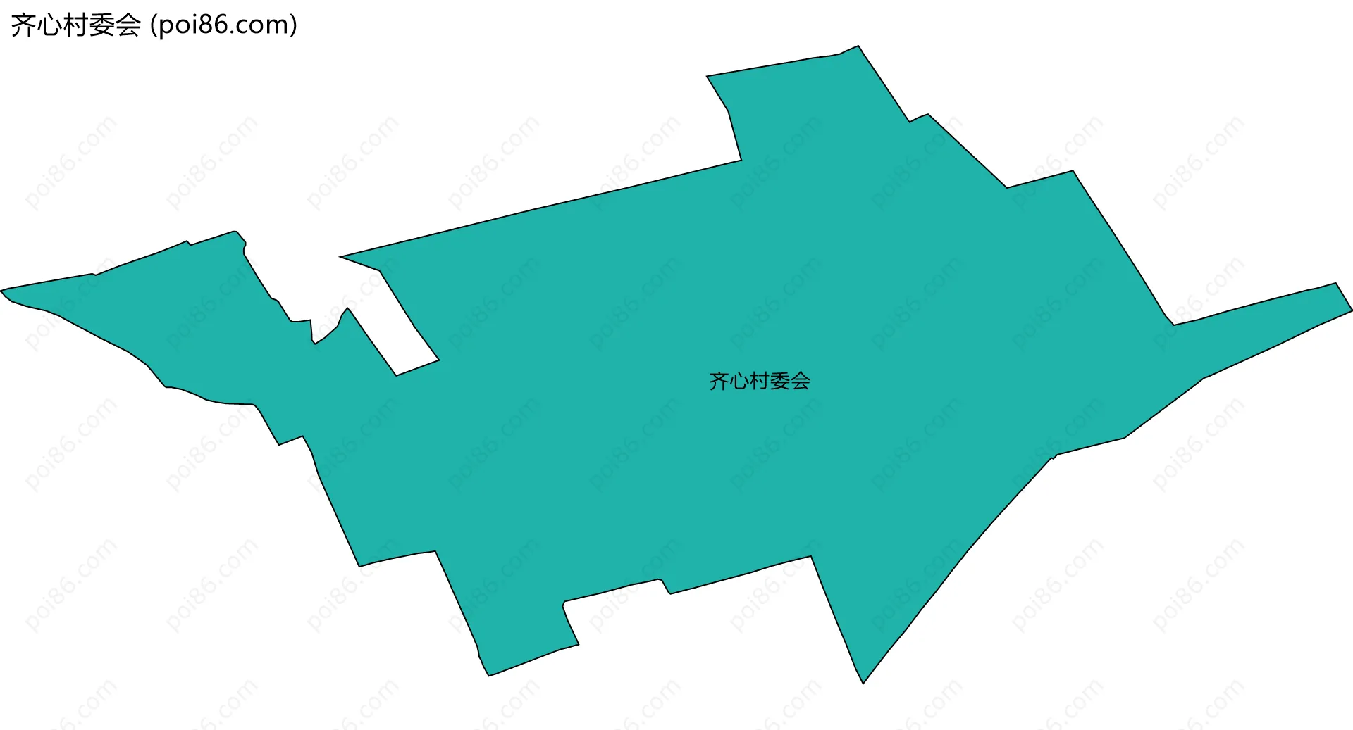 齐心村委会边界地图