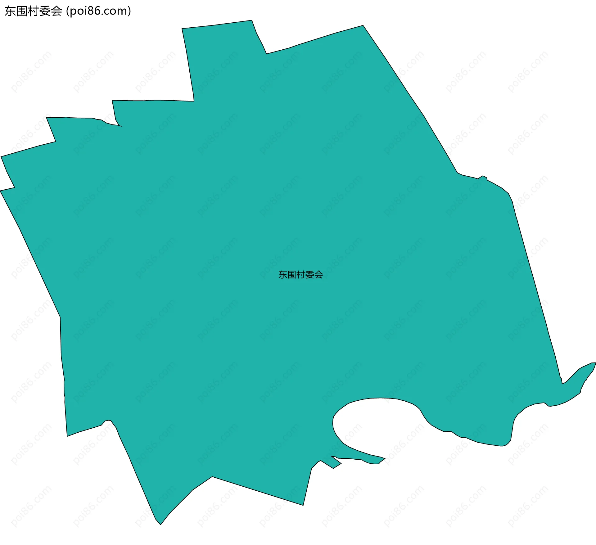 东围村委会边界地图