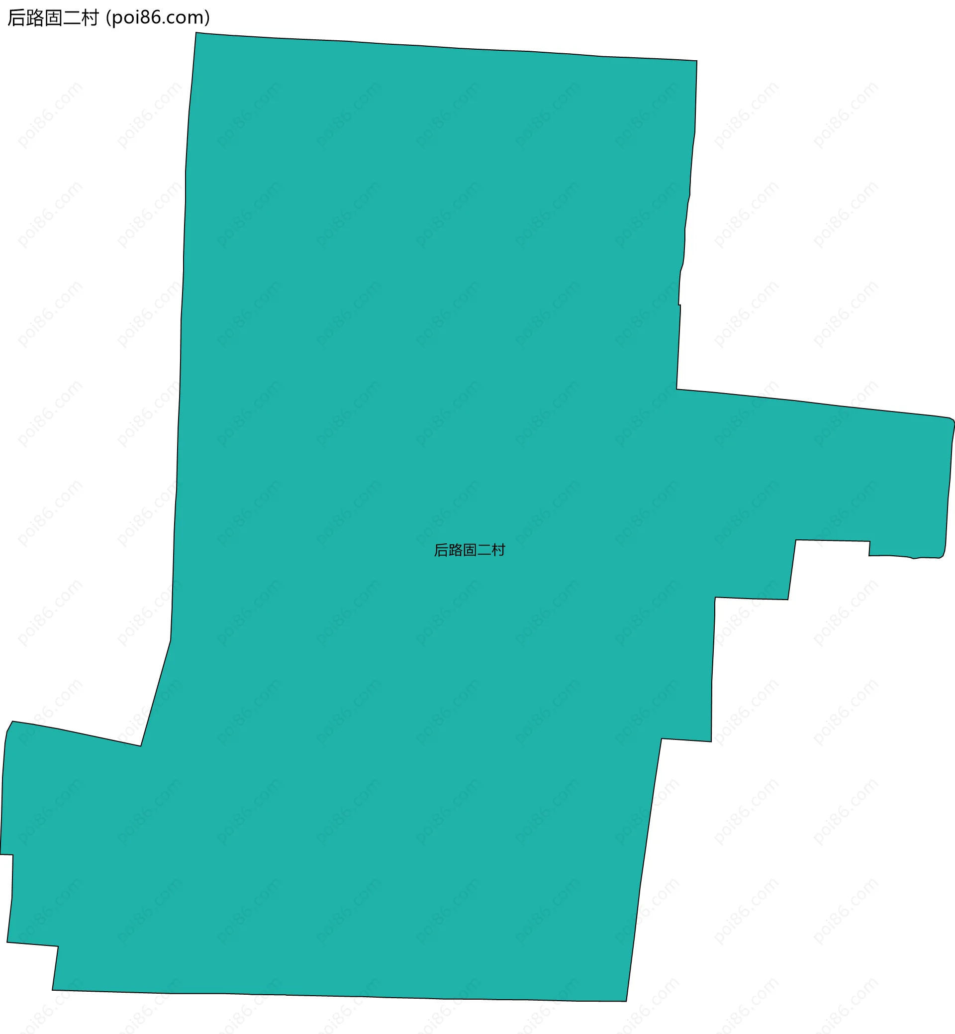 后路固二村边界地图