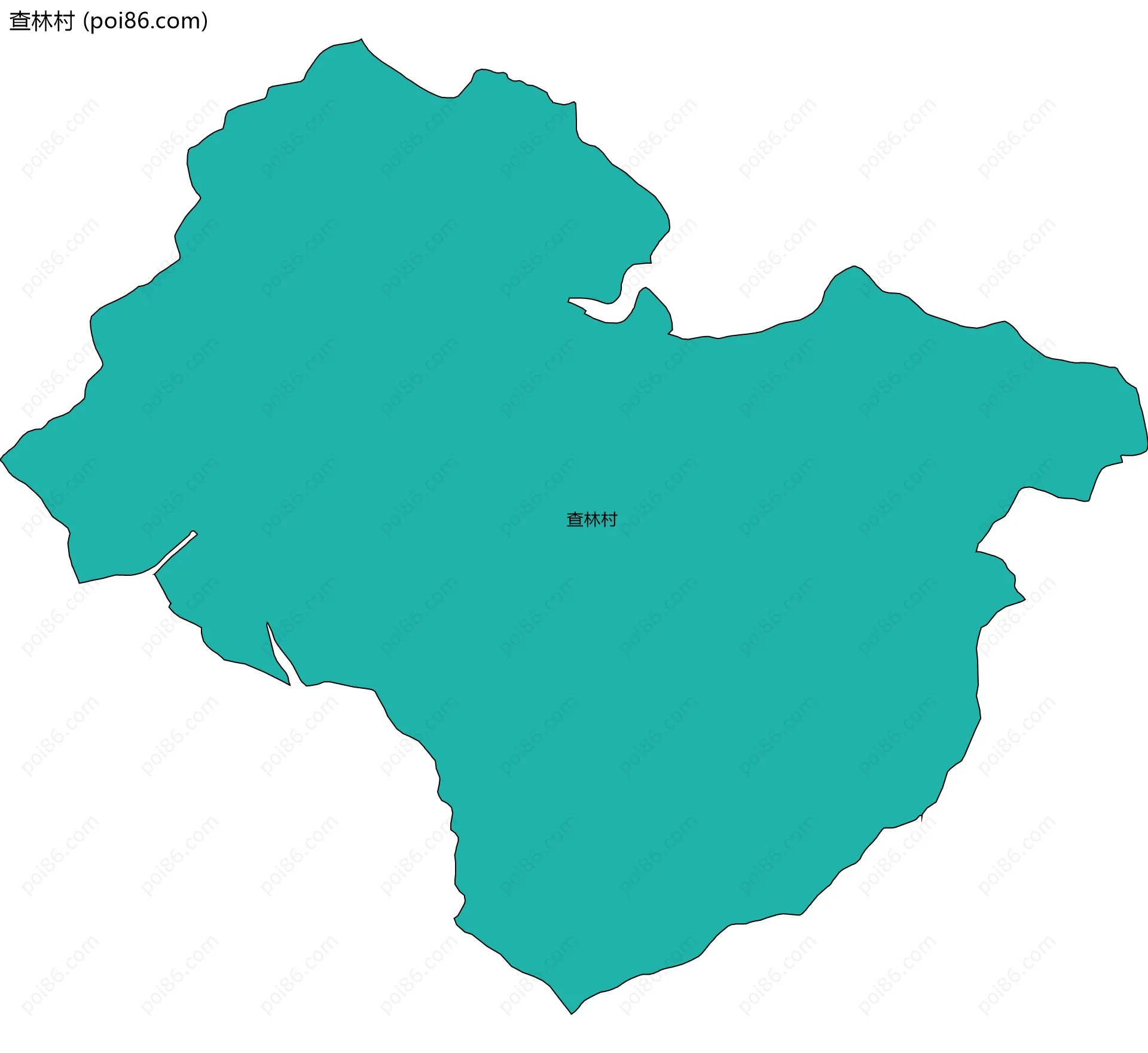 查林村边界地图