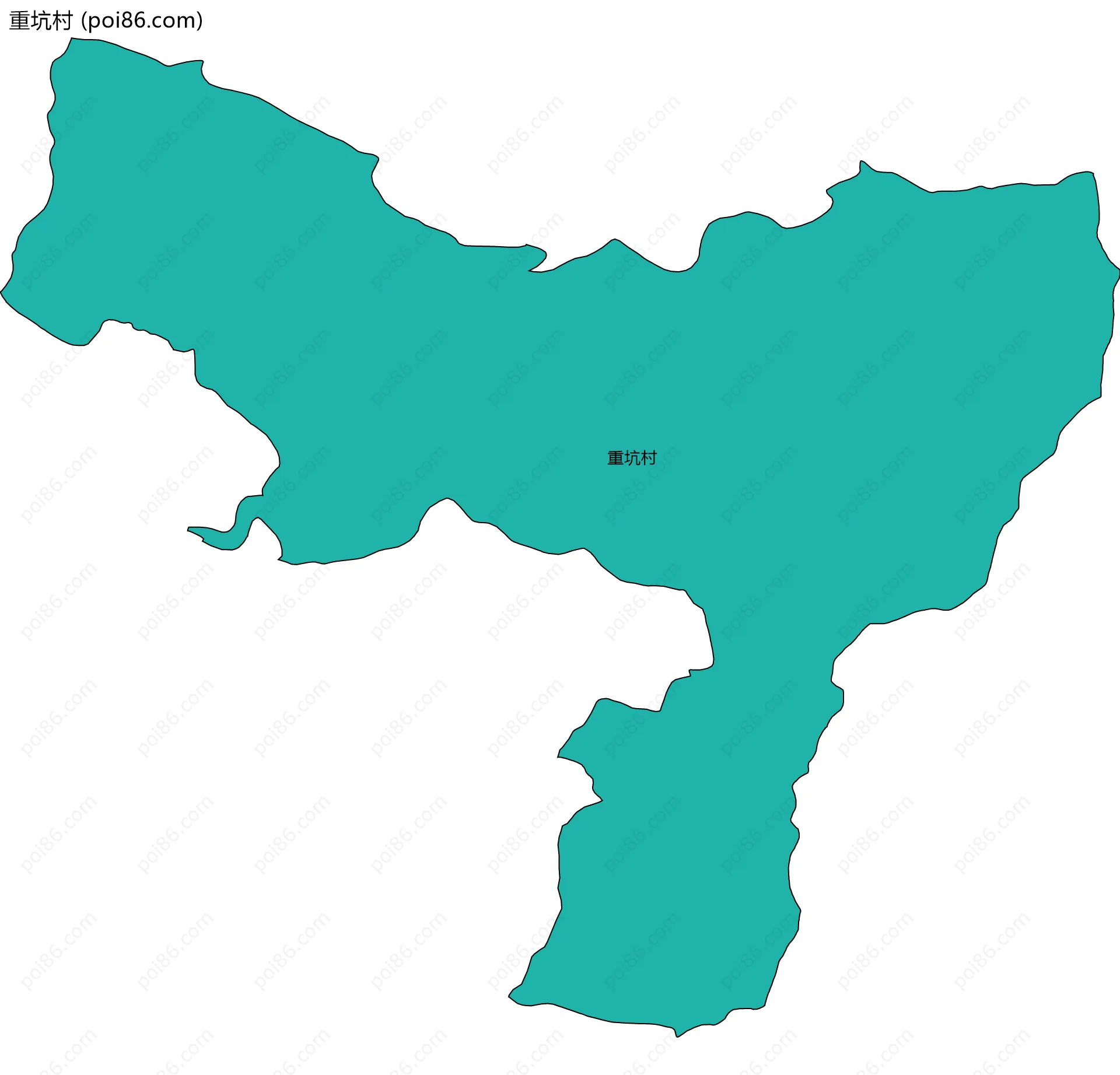 重坑村边界地图