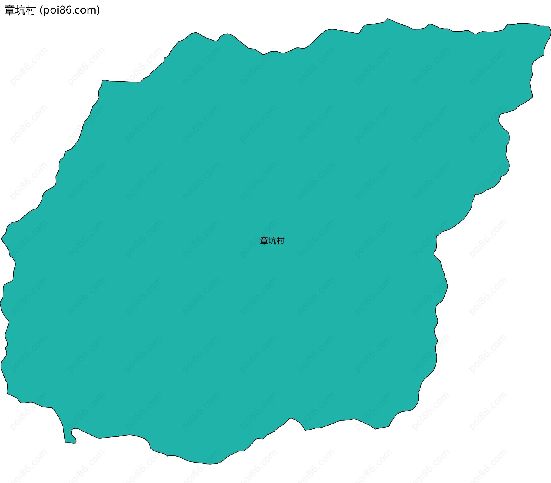 章坑村边界地图