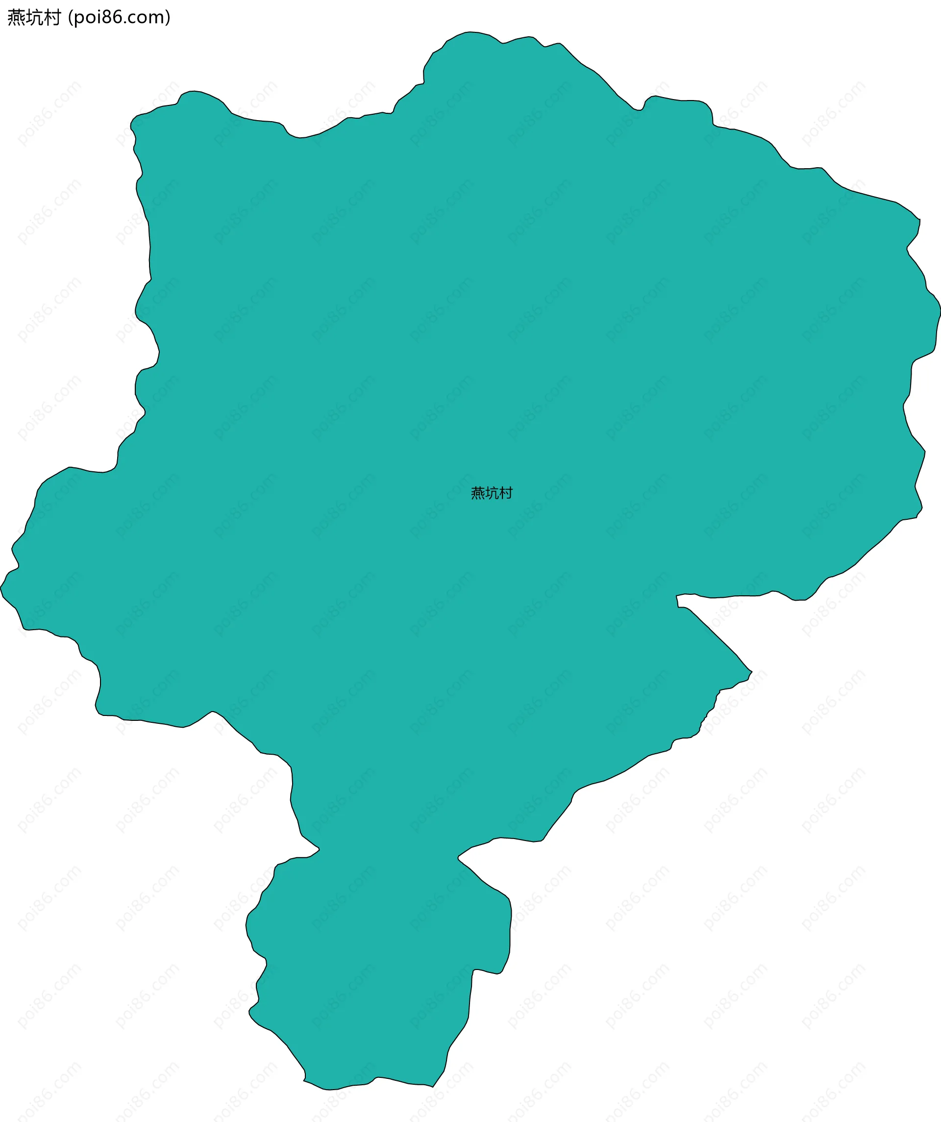 燕坑村边界地图