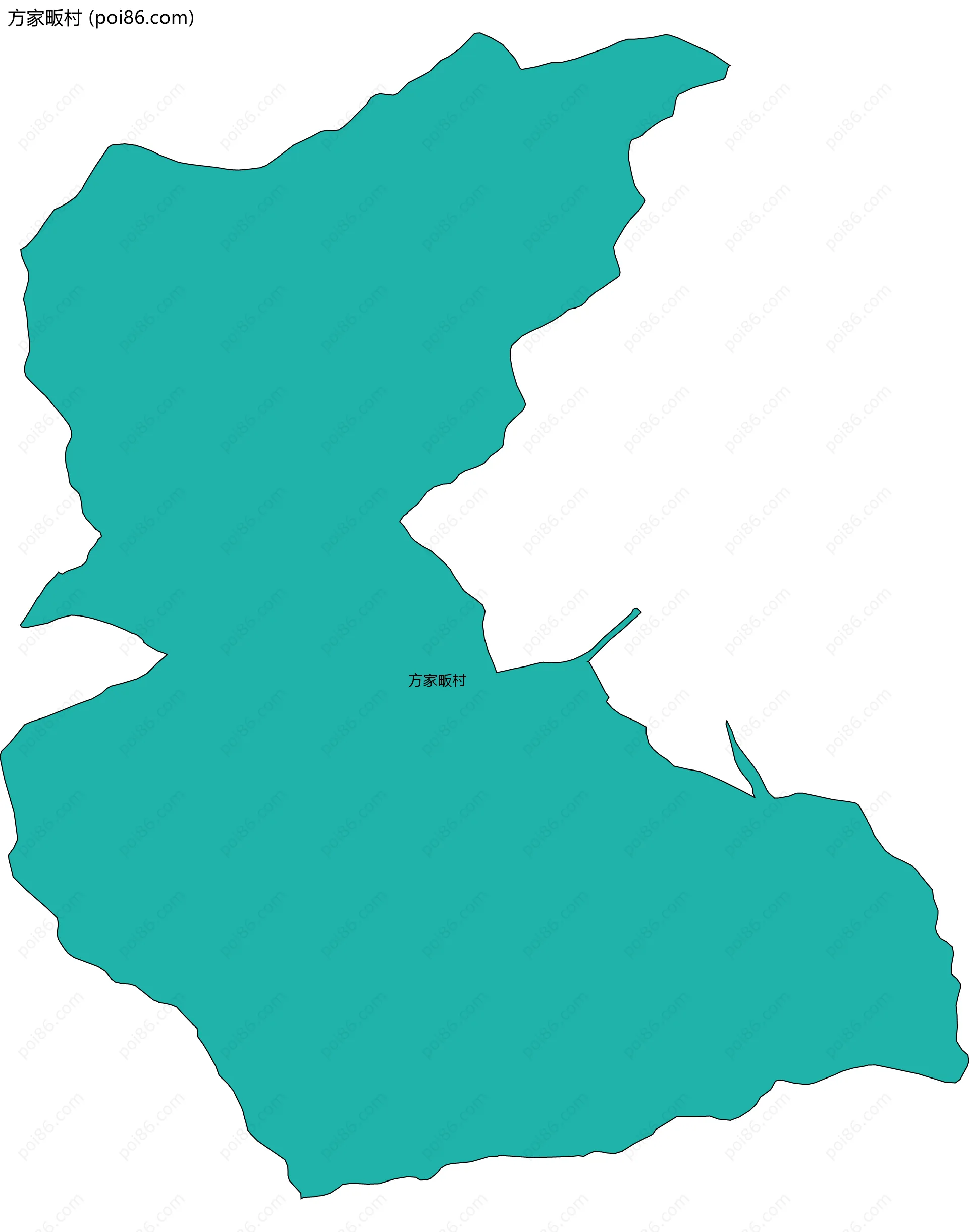 方家畈村边界地图