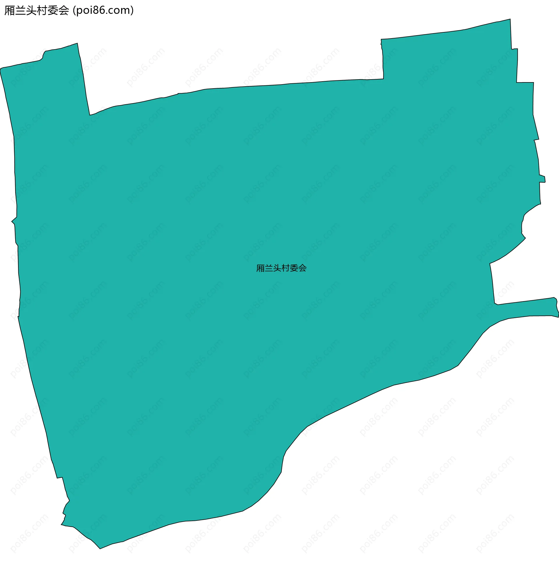 厢兰头村委会边界地图