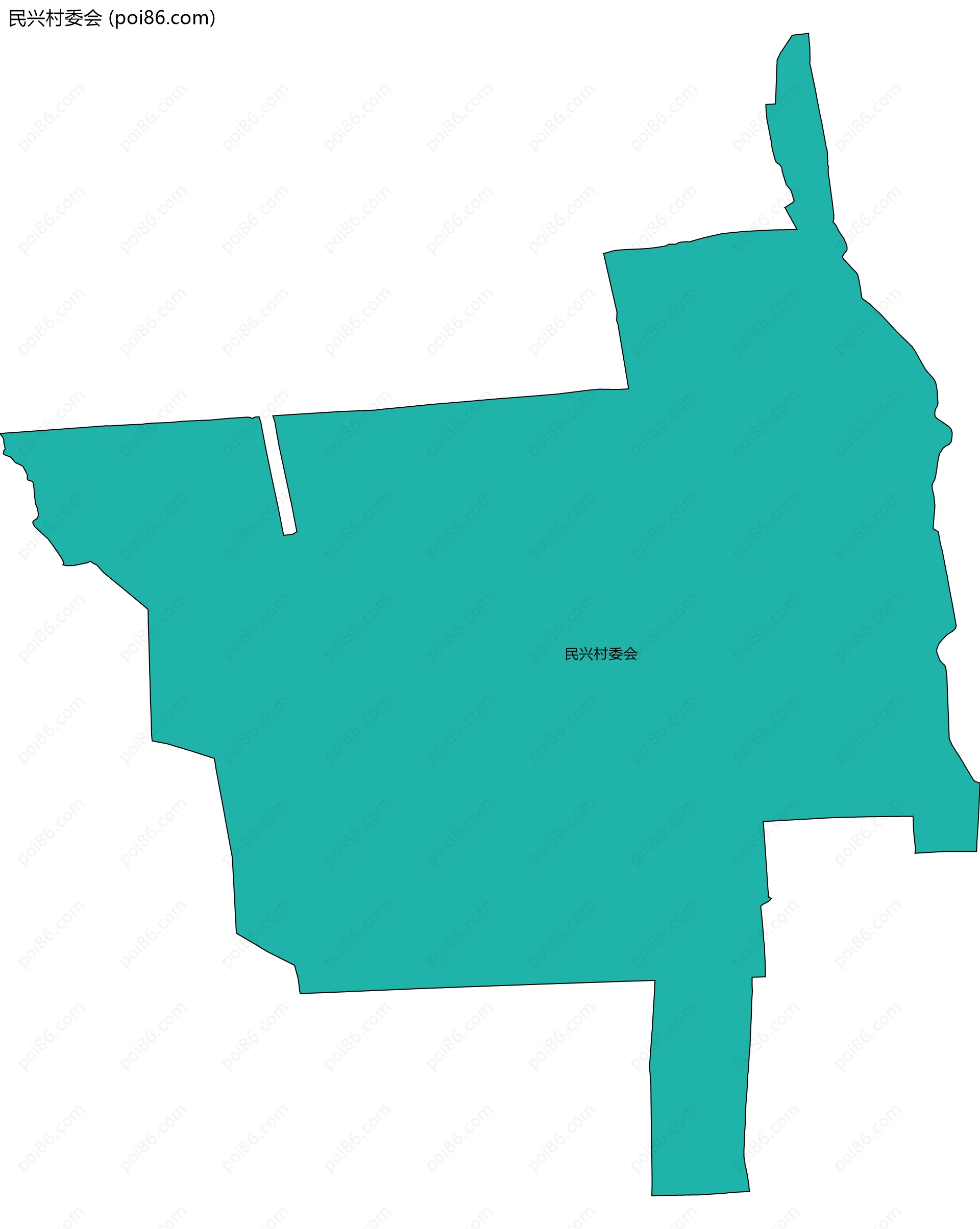 民兴村委会边界地图