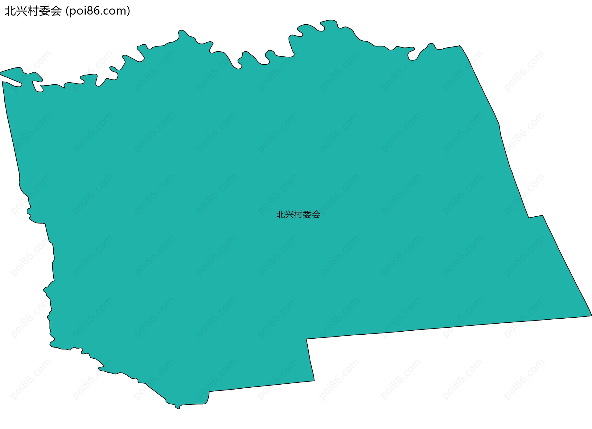 北兴村委会边界地图