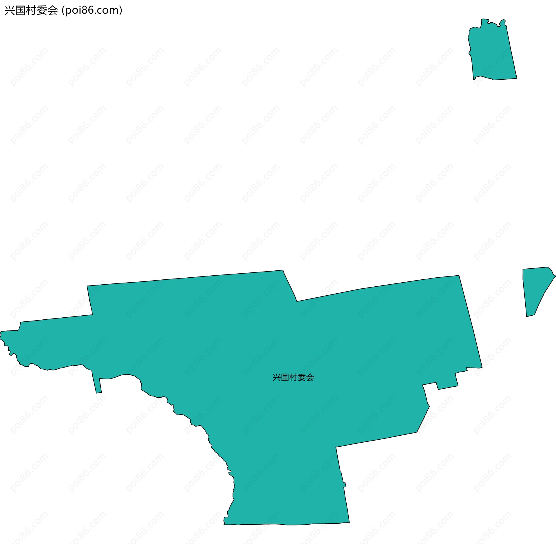 兴国村委会边界地图