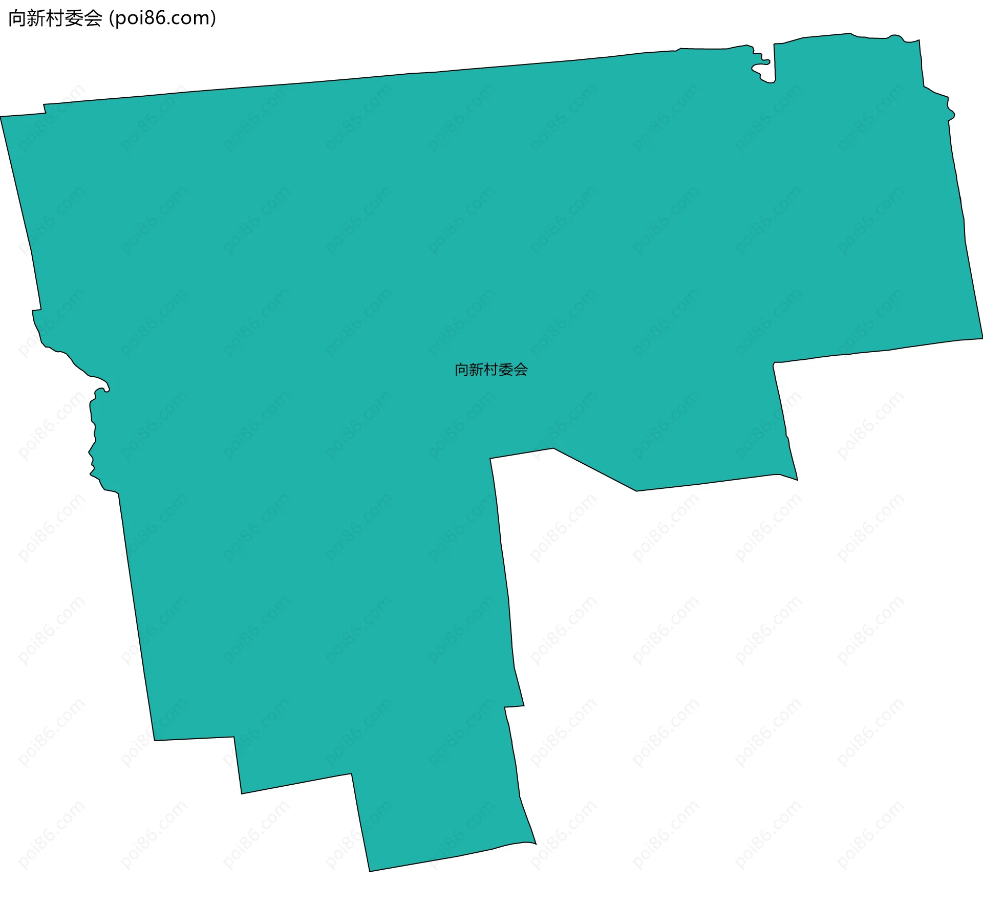 向新村委会边界地图