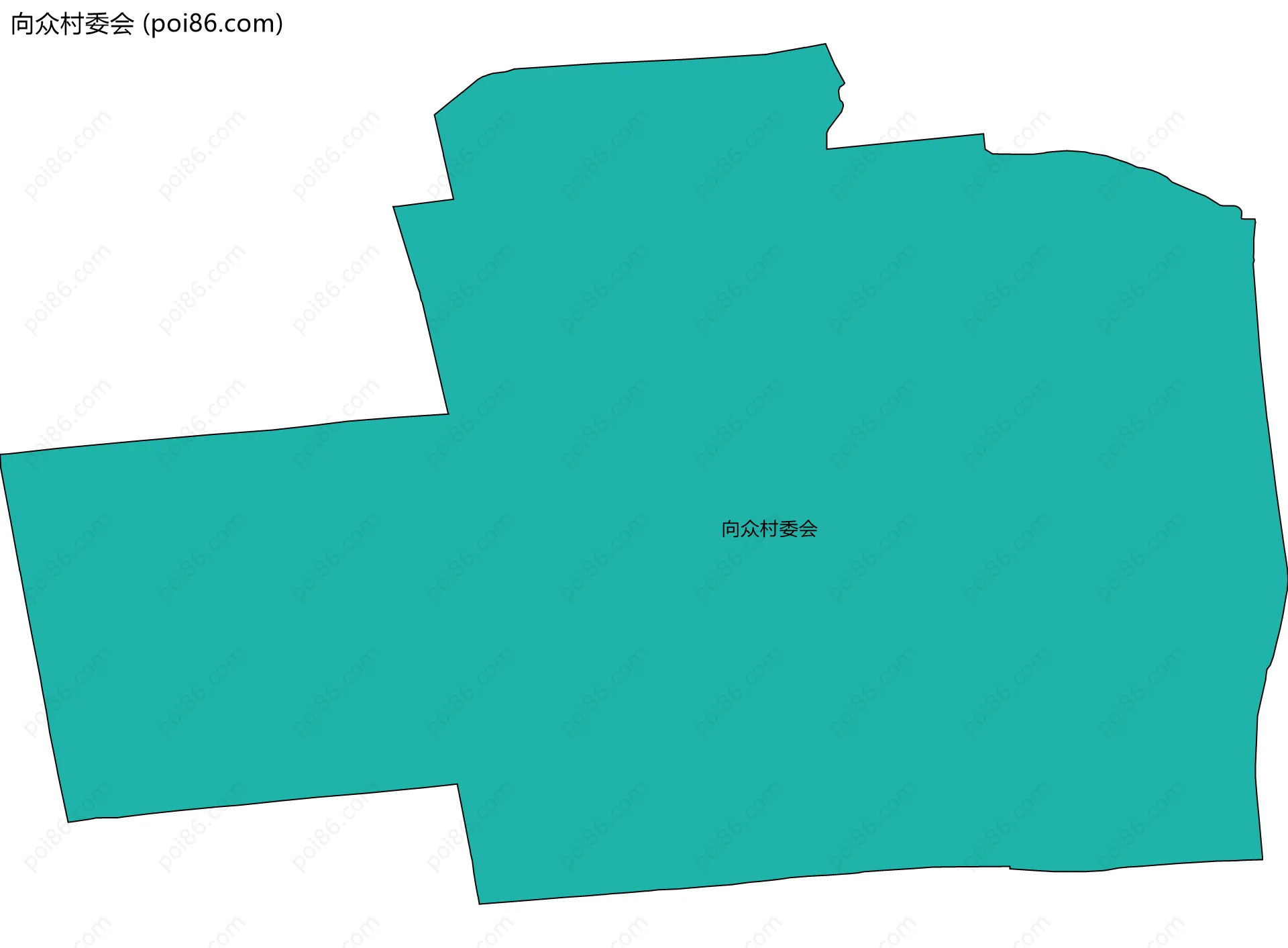 向众村委会边界地图