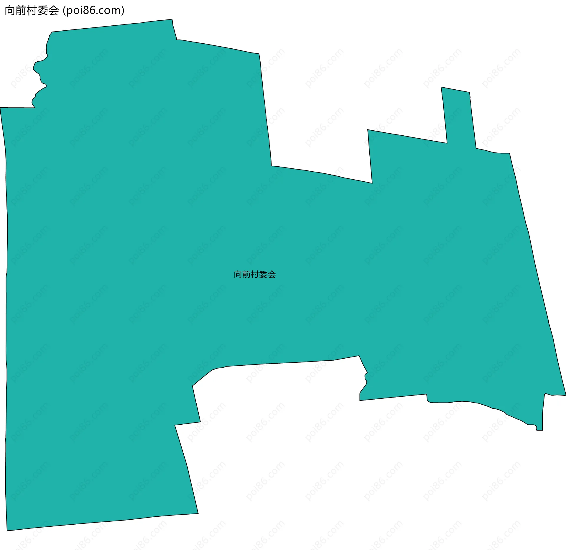 向前村委会边界地图