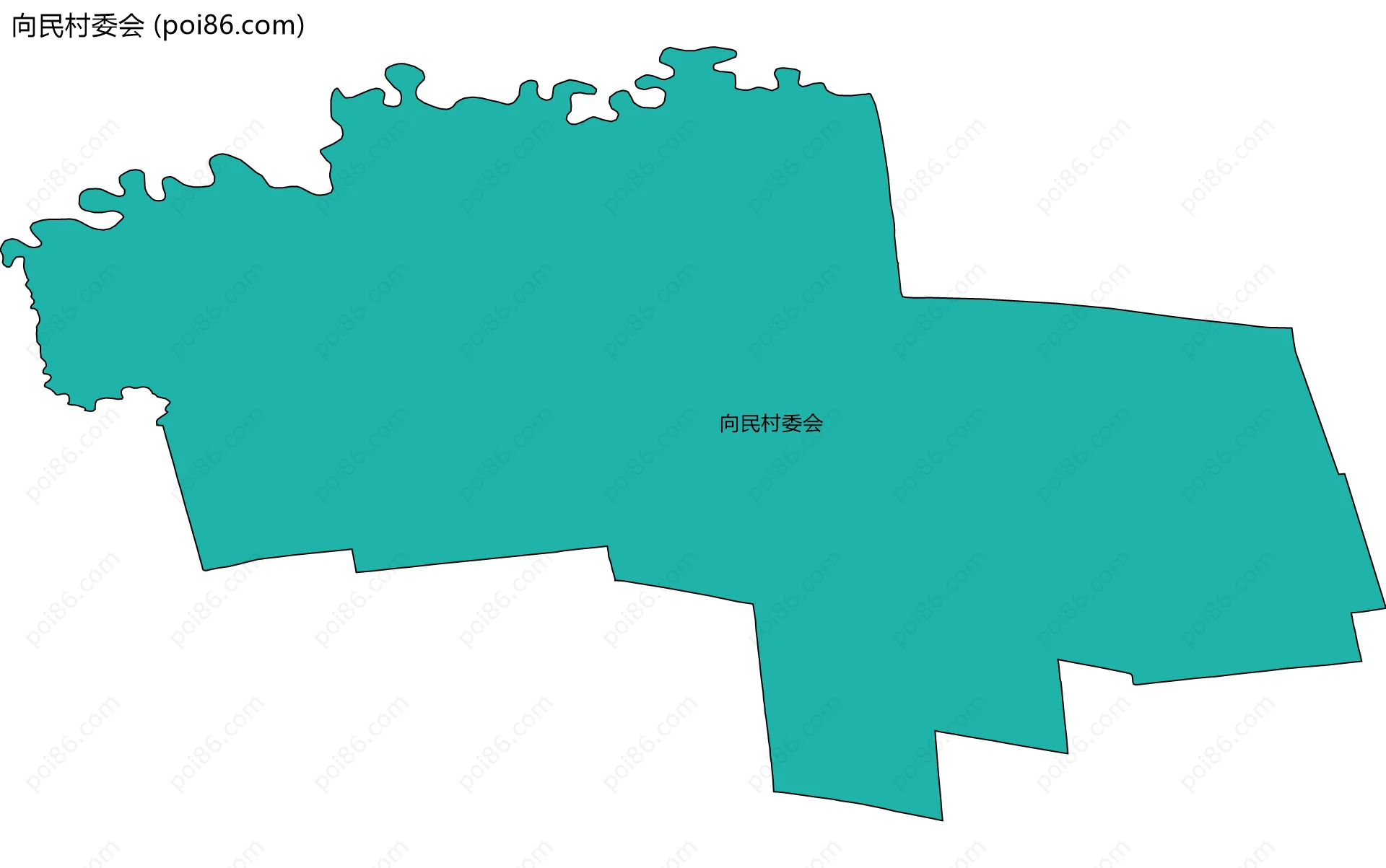 向民村委会边界地图