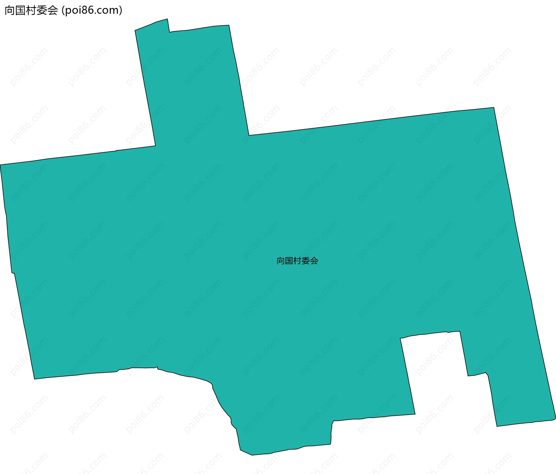 向国村委会边界地图