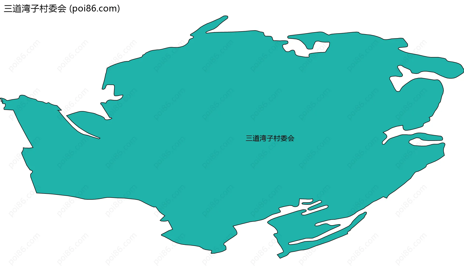 三道湾子村委会边界地图